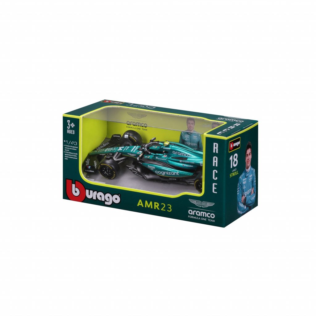 1:43 F1 2023 - Aston Martin AMR23 #14 Fernando Alonso in Window Box