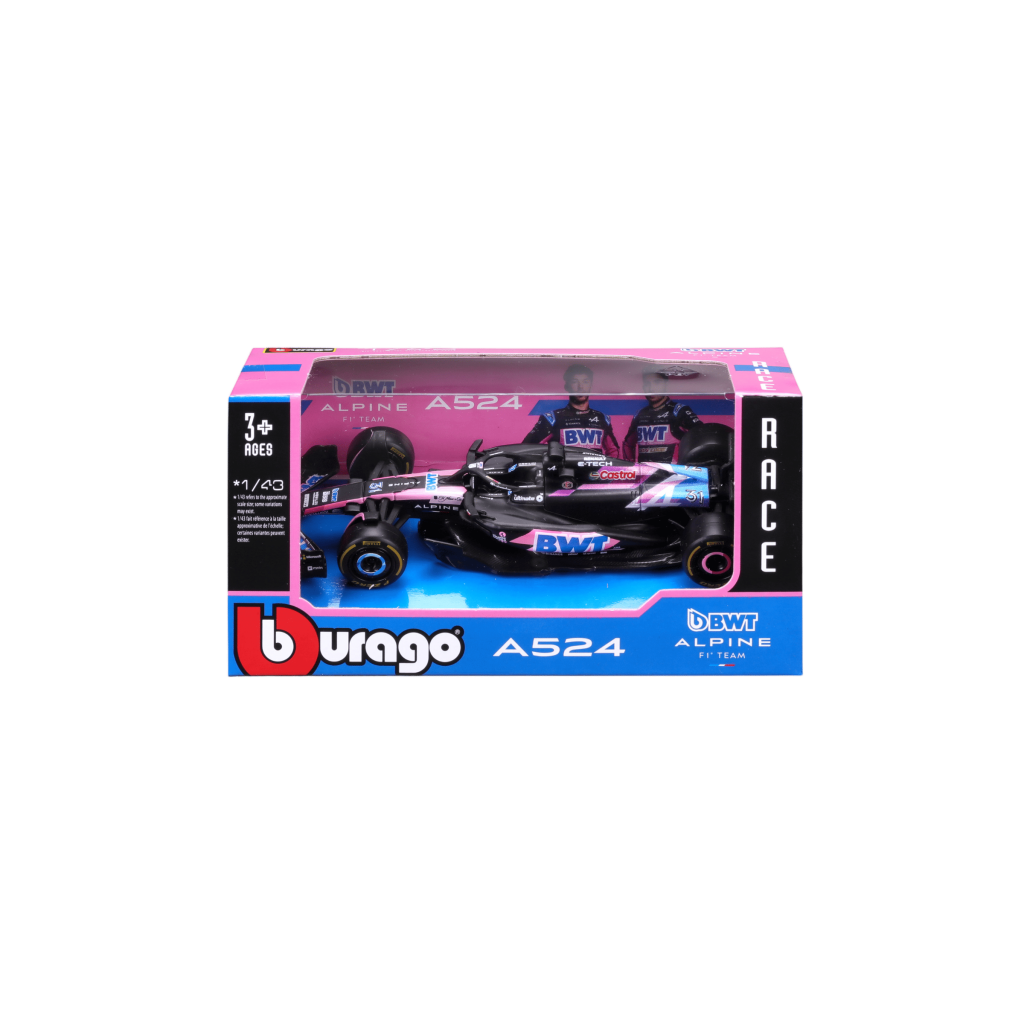 1:43 F1 2024 Alpine A524 #31 Esteban Ocon in Window Box