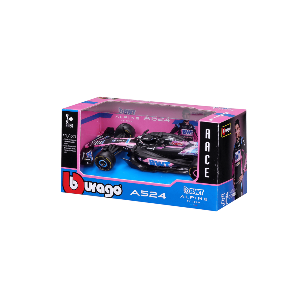 1:43 F1 2024 Alpine A524 #31 Esteban Ocon in Window Box