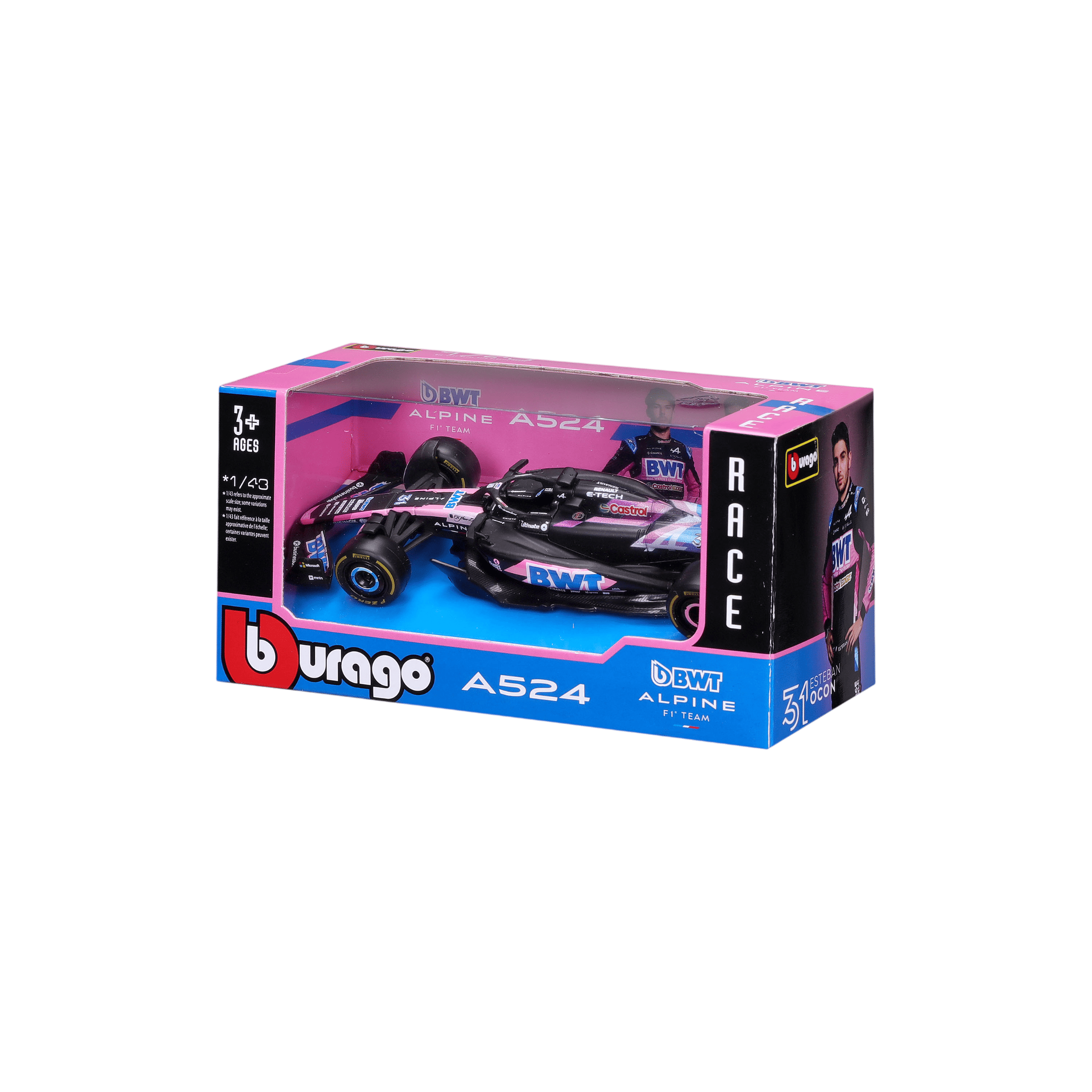 1:43 F1 2024 Alpine A524 #31 Esteban Ocon in Window Box - Image 13