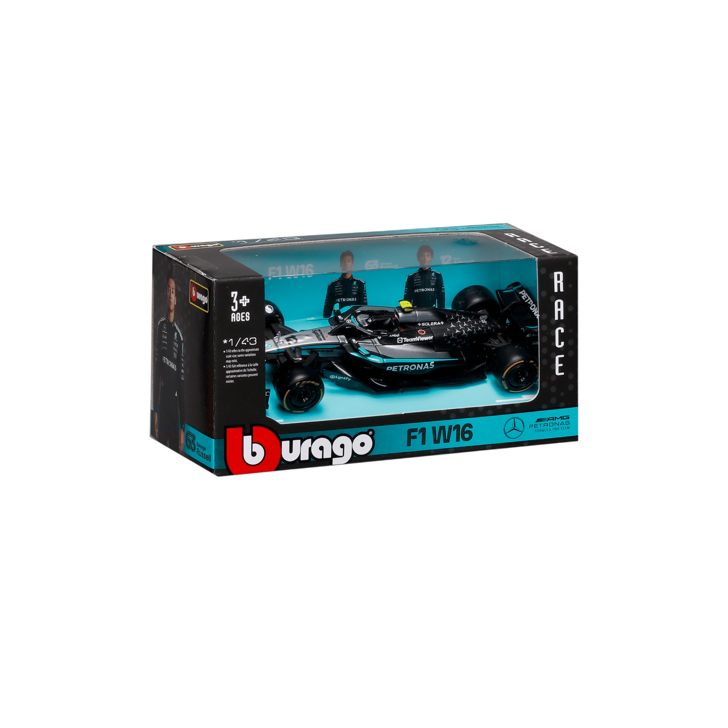 1:43 F1 2025 - Mercedes-AMG W16 #12 Kimi Antonelli in Window Box - Image 11