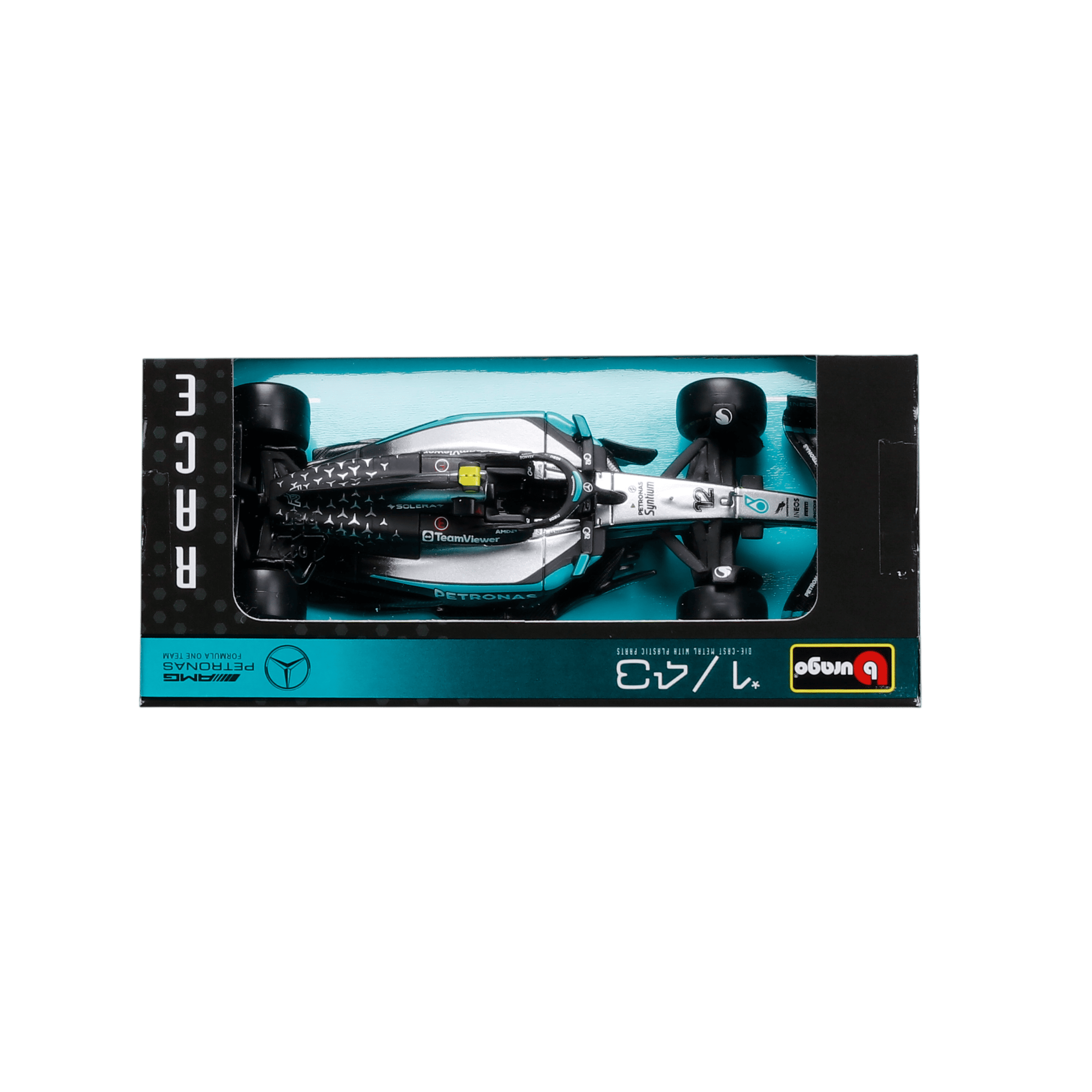 1:43 F1 2025 - Mercedes-AMG W16 #12 Kimi Antonelli in Window Box - Image 7