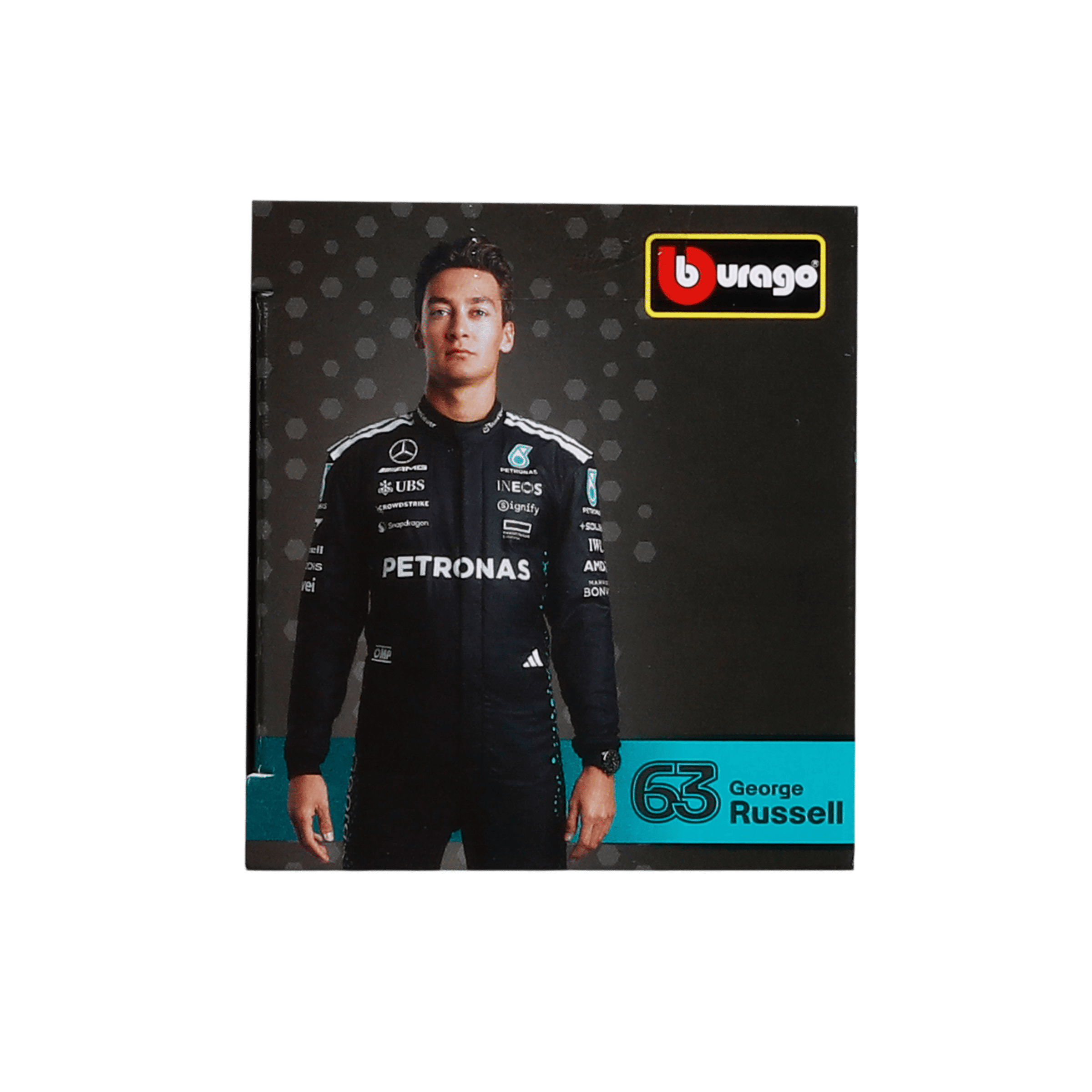 1:43 F1 2025 - Mercedes-AMG W16 #63 George Russell in Window Box - Image 9