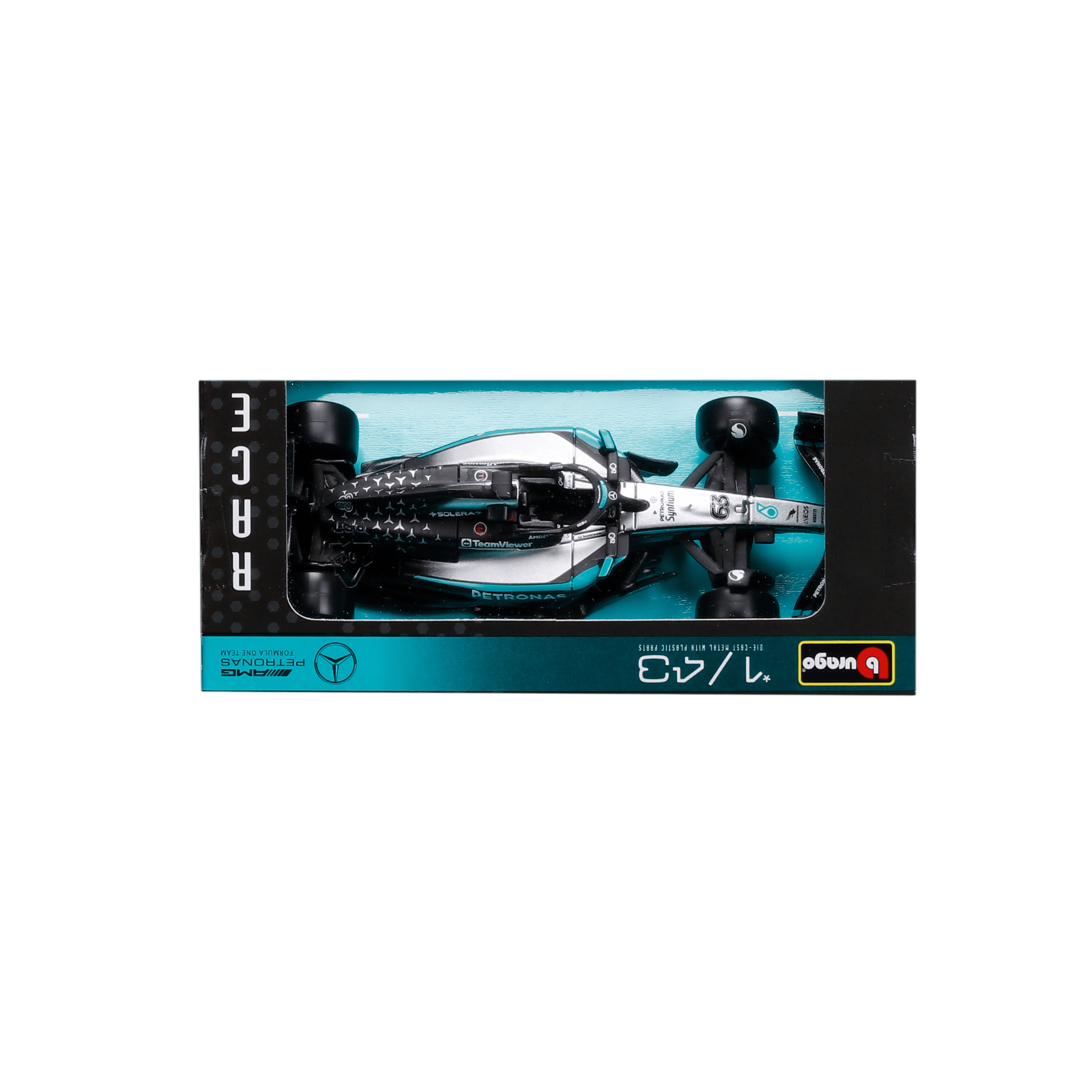 1:43 F1 2025 - Mercedes-AMG W16 #63 George Russell in Window Box - Image 6