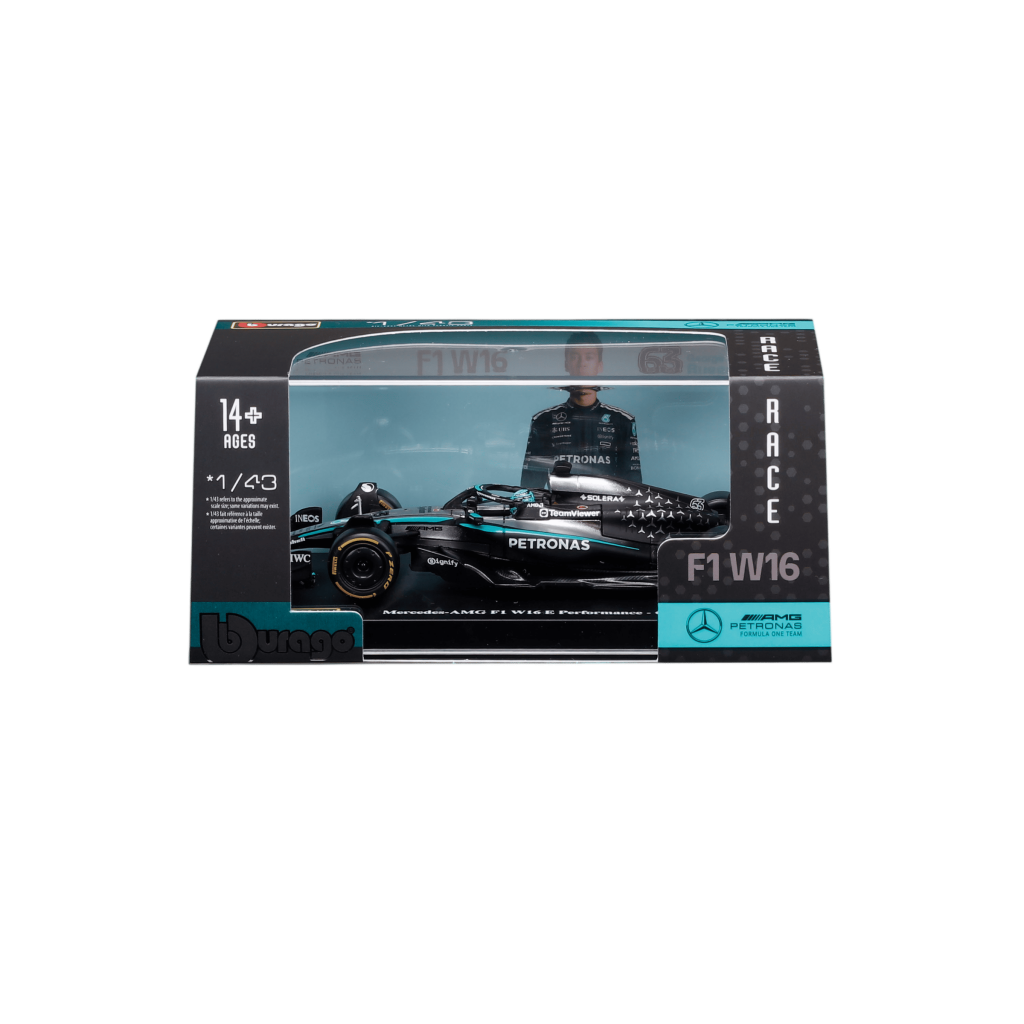 1:43 F1 2025 - Mercedes-AMG W16 #63 George Russell in Acrylic Box