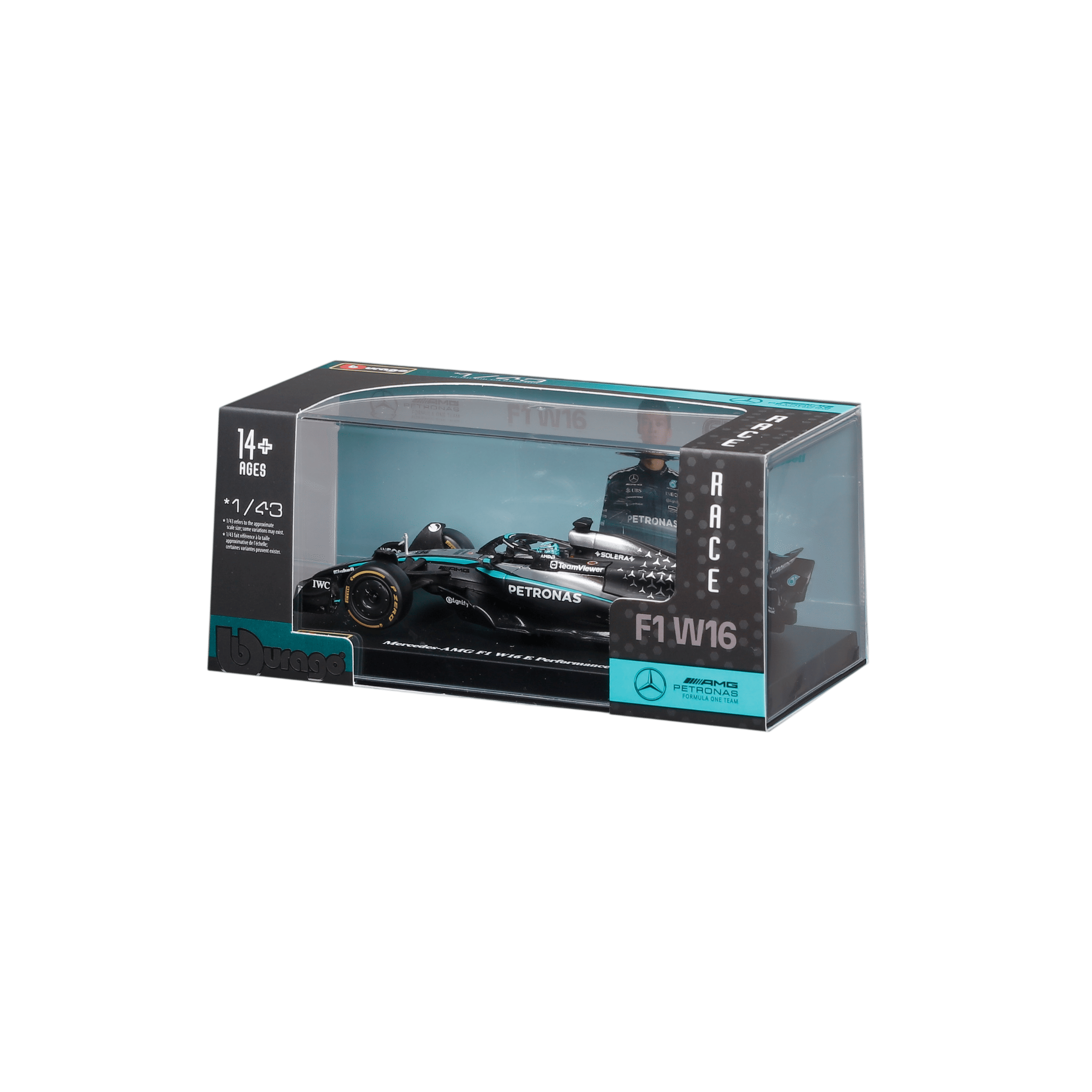 1:43 F1 2025 - Mercedes-AMG W16 #63 George Russell in Acrylic Box - Image 13