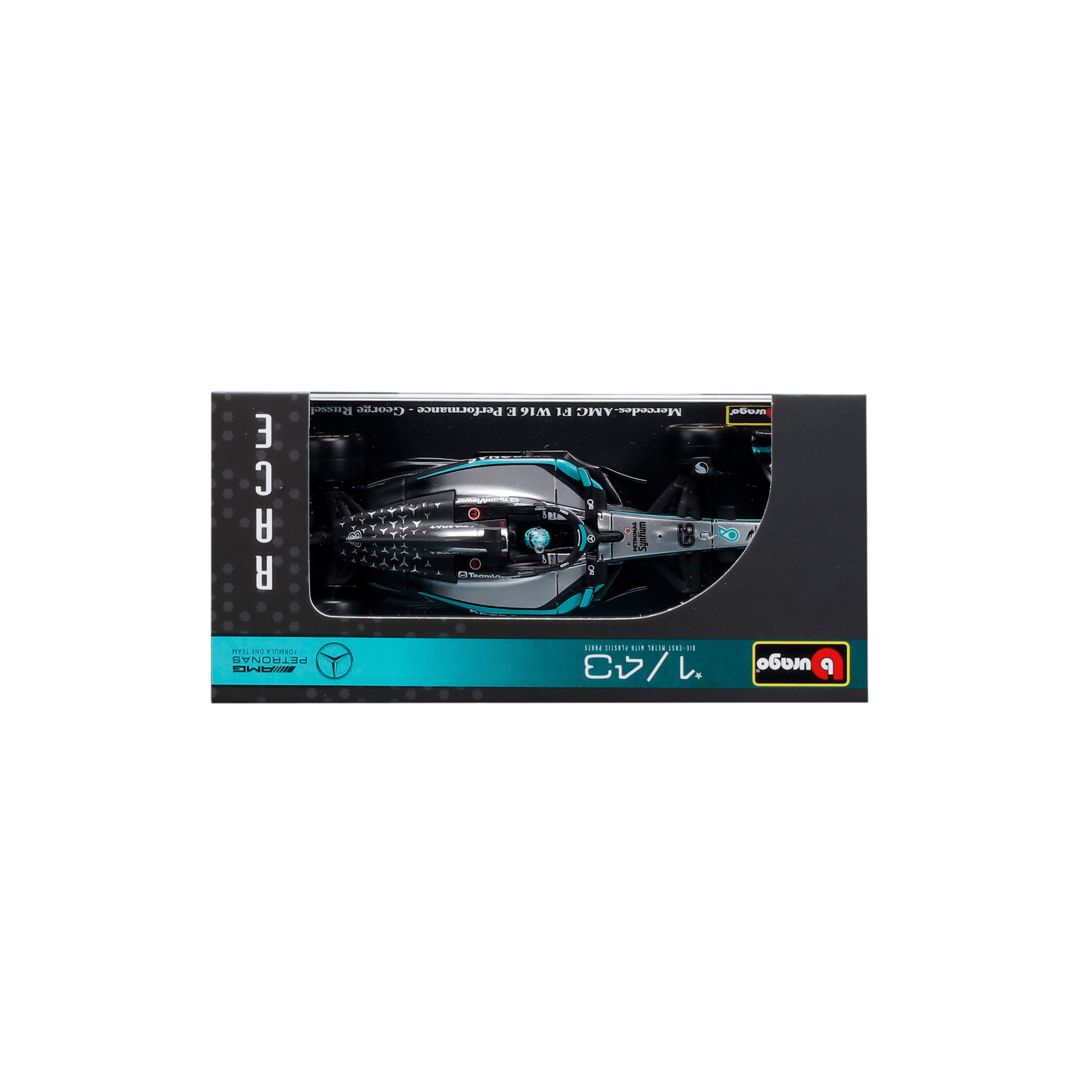 1:43 F1 2025 - Mercedes-AMG W16 #63 George Russell in Acrylic Box - Image 8