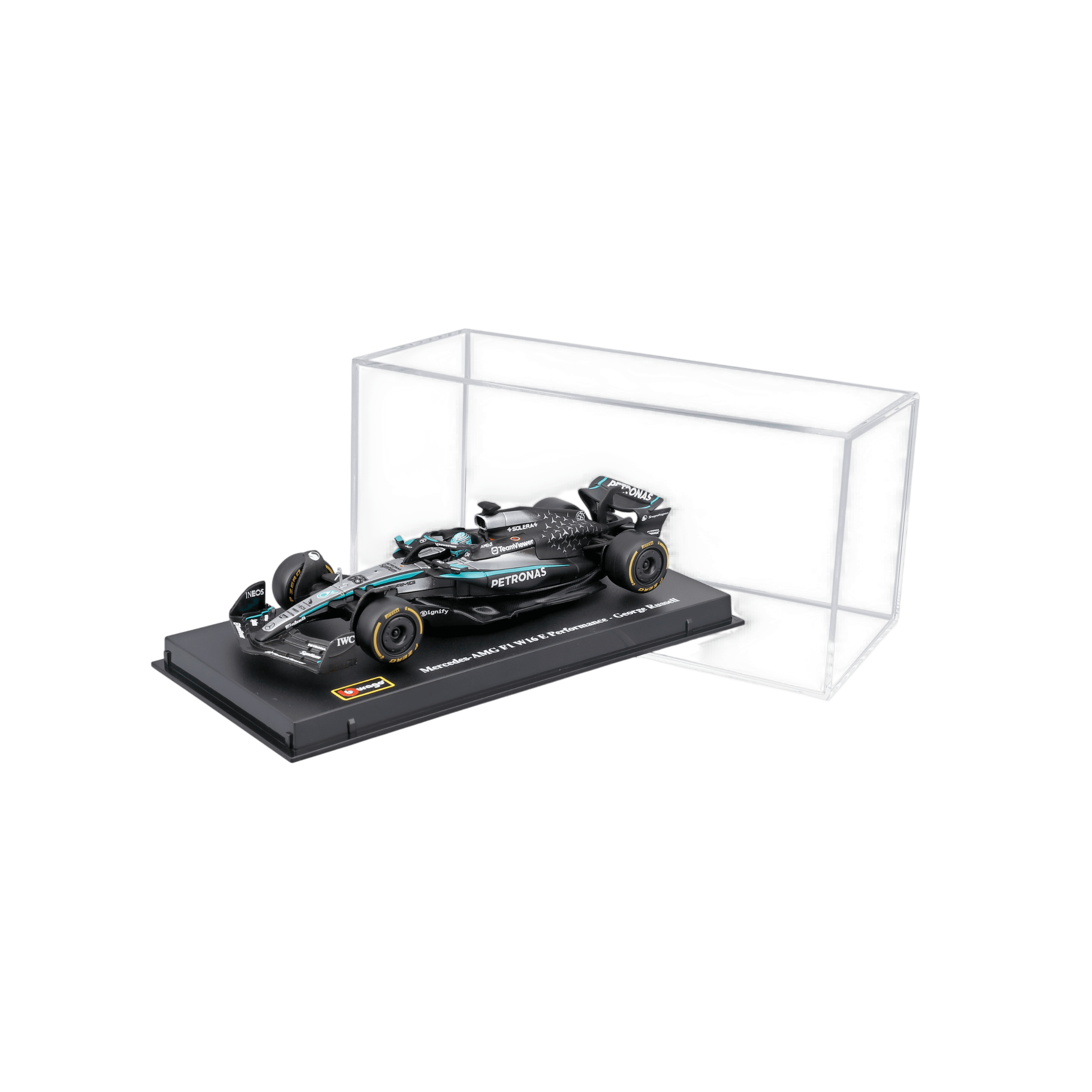 1:43 F1 2025 - Mercedes-AMG W16 #63 George Russell in Acrylic Box - Image 2