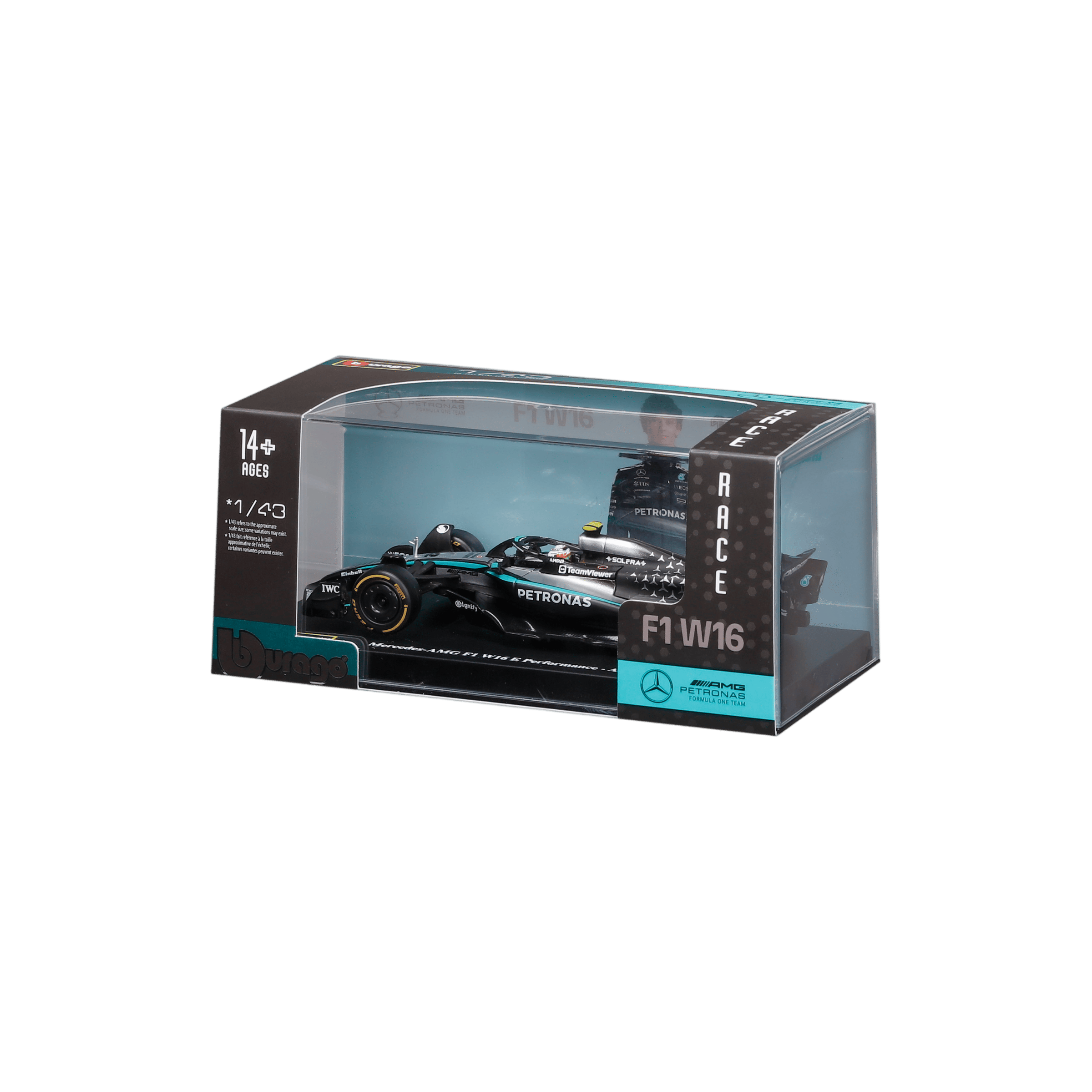 1:43 F1 2025 - Mercedes-AMG W16 #12 Kimi Antonelli in Acrylic Box - Image 14