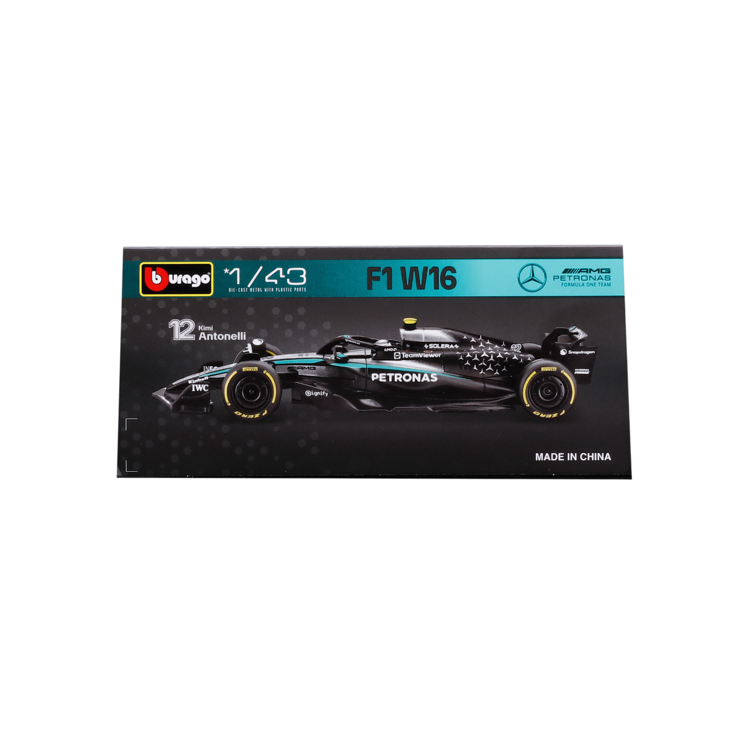 1:43 F1 2025 - Mercedes-AMG W16 #12 Kimi Antonelli in Acrylic Box - Image 10
