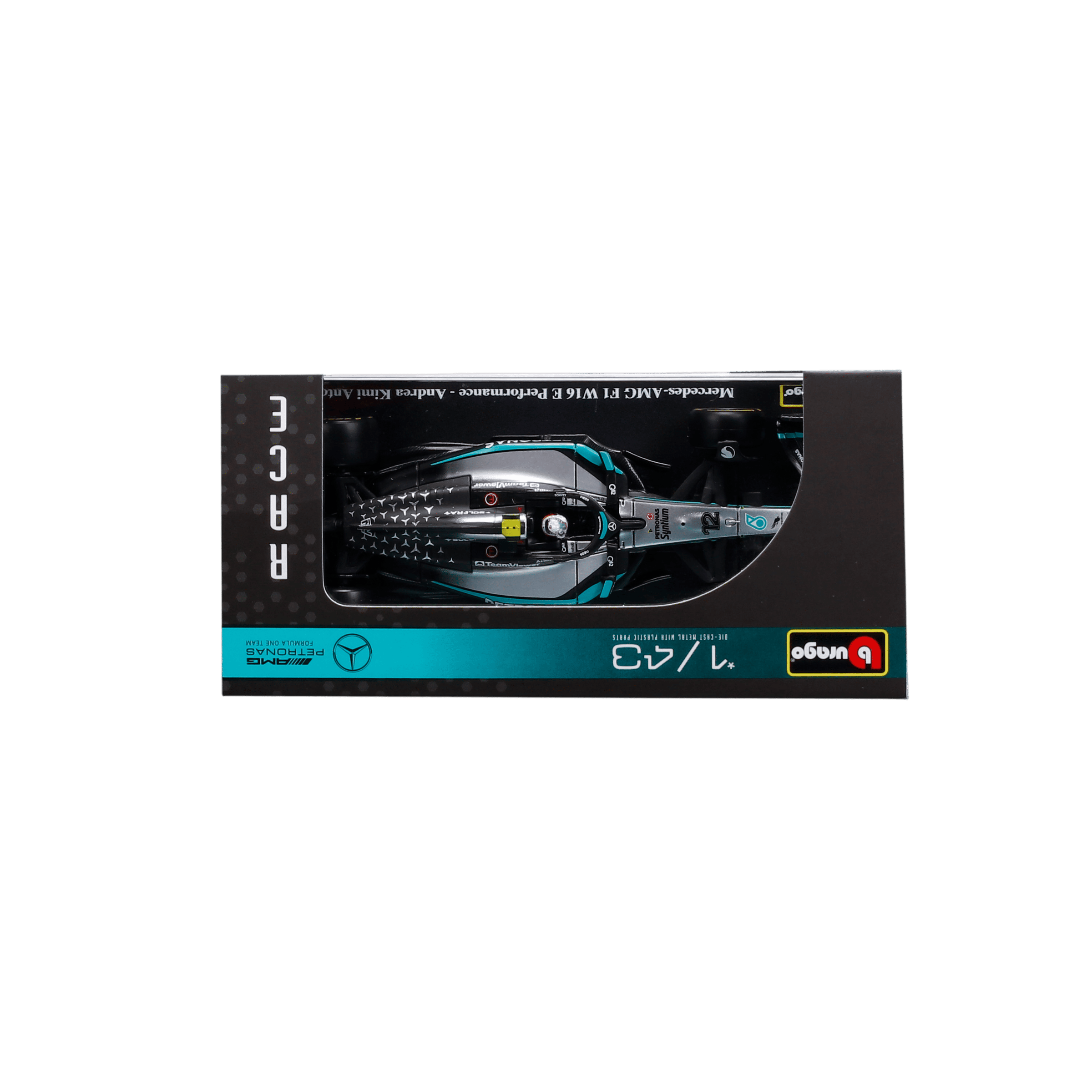1:43 F1 2025 - Mercedes-AMG W16 #12 Kimi Antonelli in Acrylic Box - Image 8