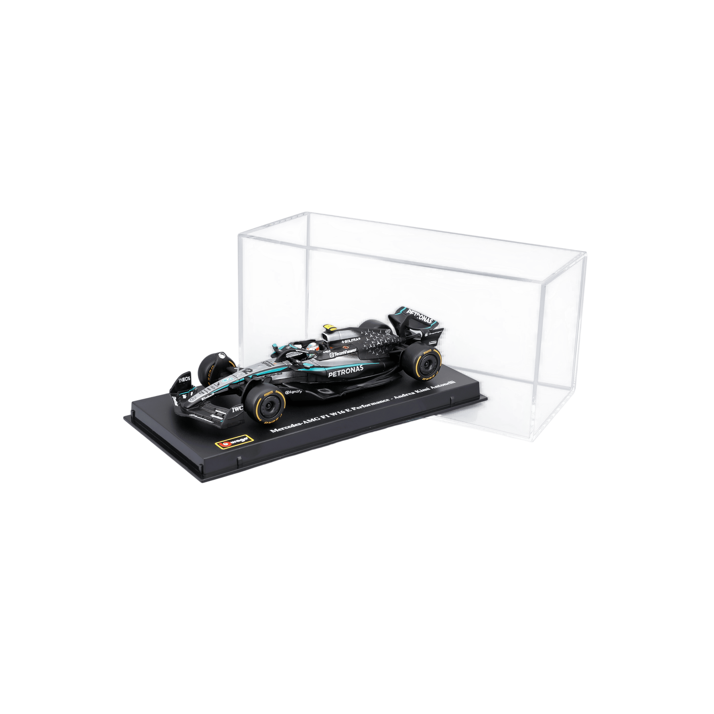 1:43 F1 2025 - Mercedes-AMG W16 #12 Kimi Antonelli in Acrylic Box - Image 2