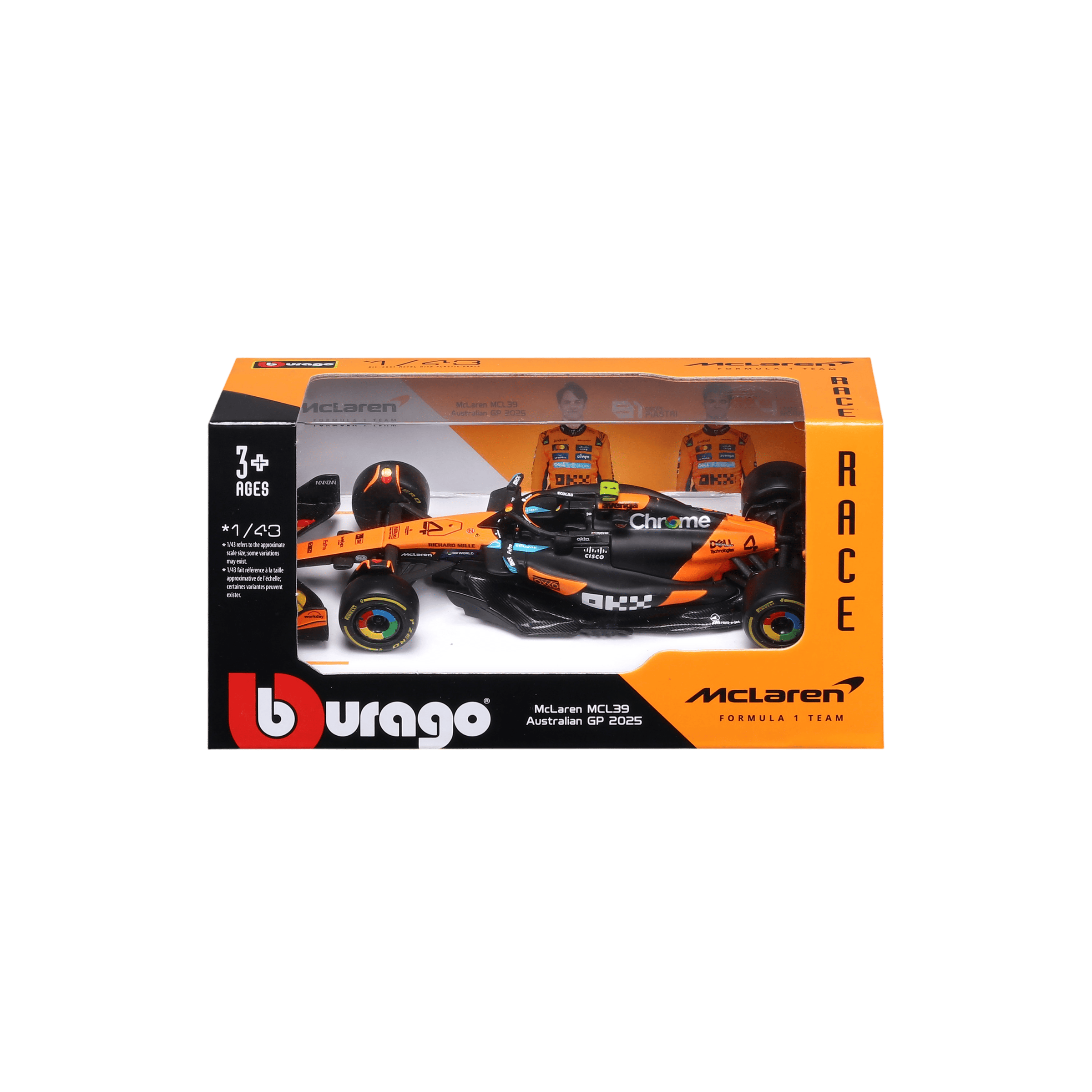 1:43 F1 2025 - McLaren MCL39 #81 Oscar Piastri in Window Box - Image 1