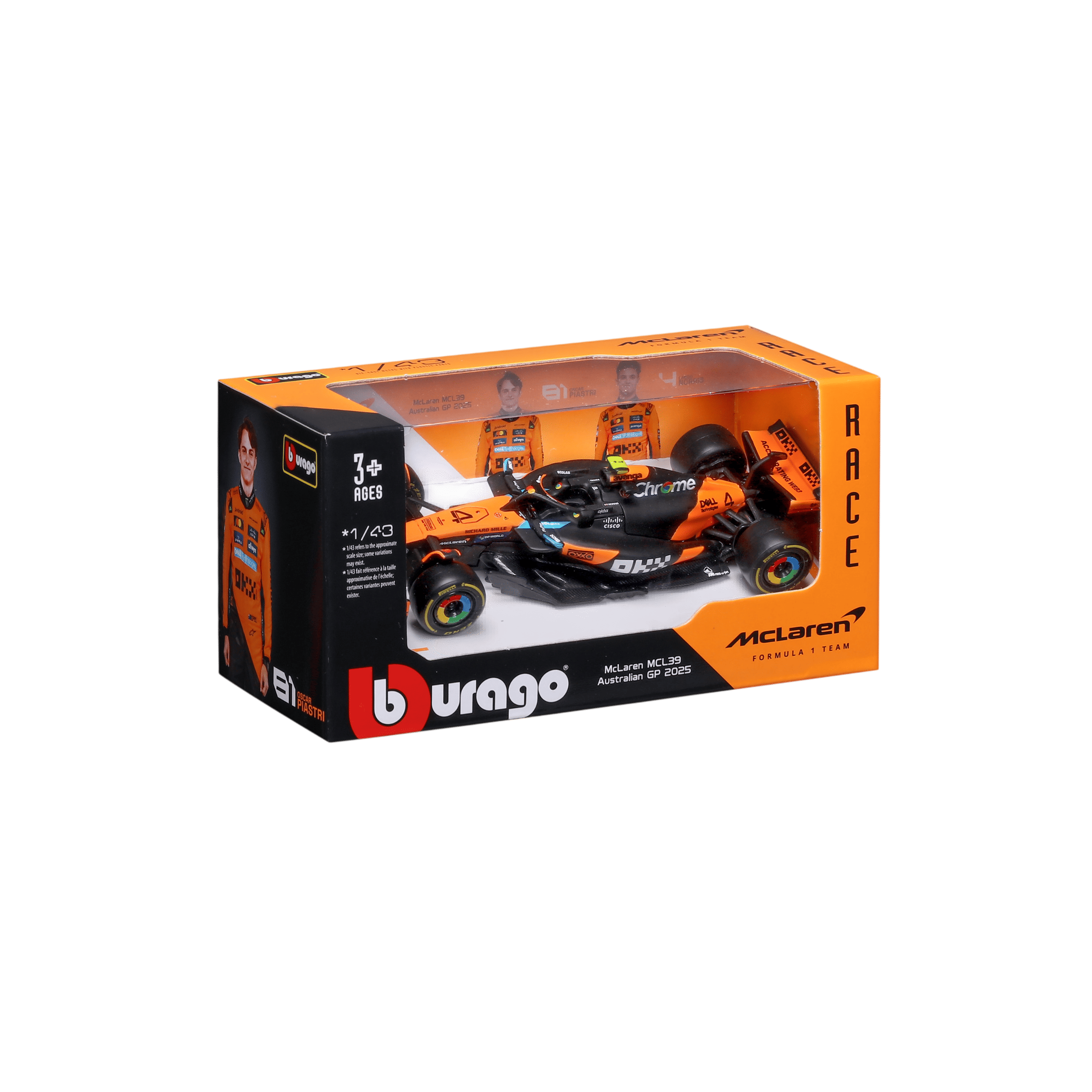 1:43 F1 2025 - McLaren MCL39 #81 Oscar Piastri in Window Box - Image 6