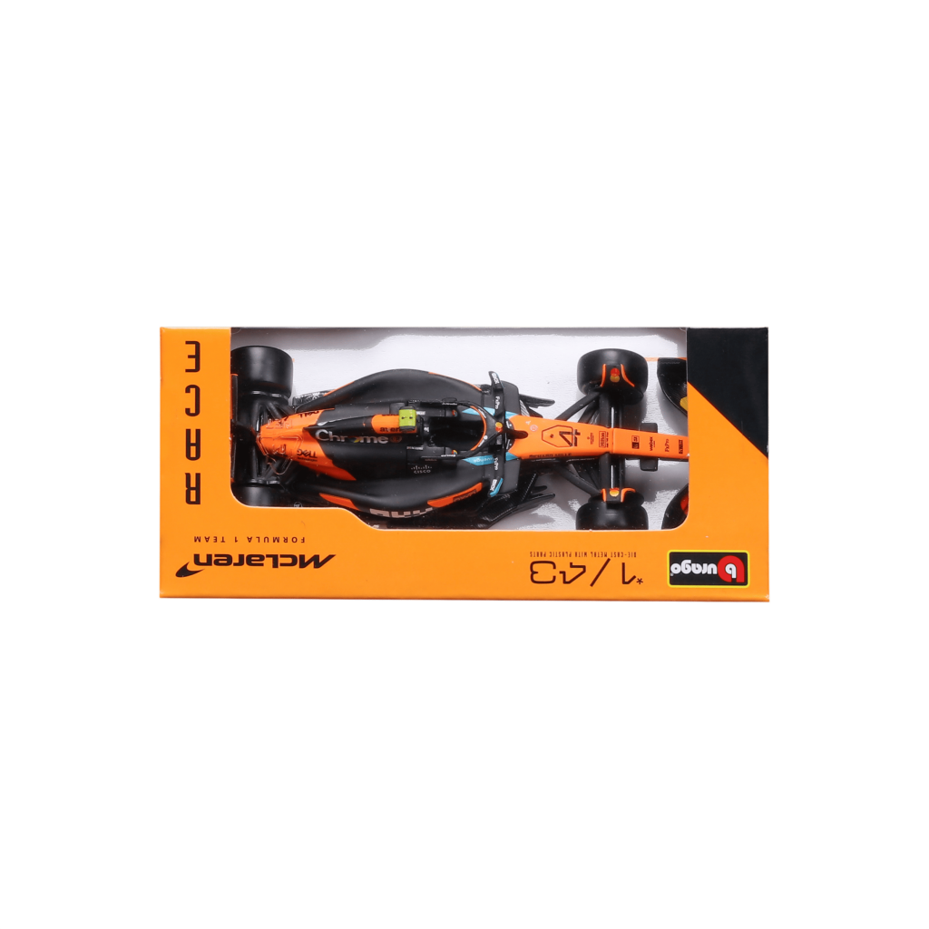 1:43 McLaren MCL39 #4 Lando Norris without helmet in Window Box