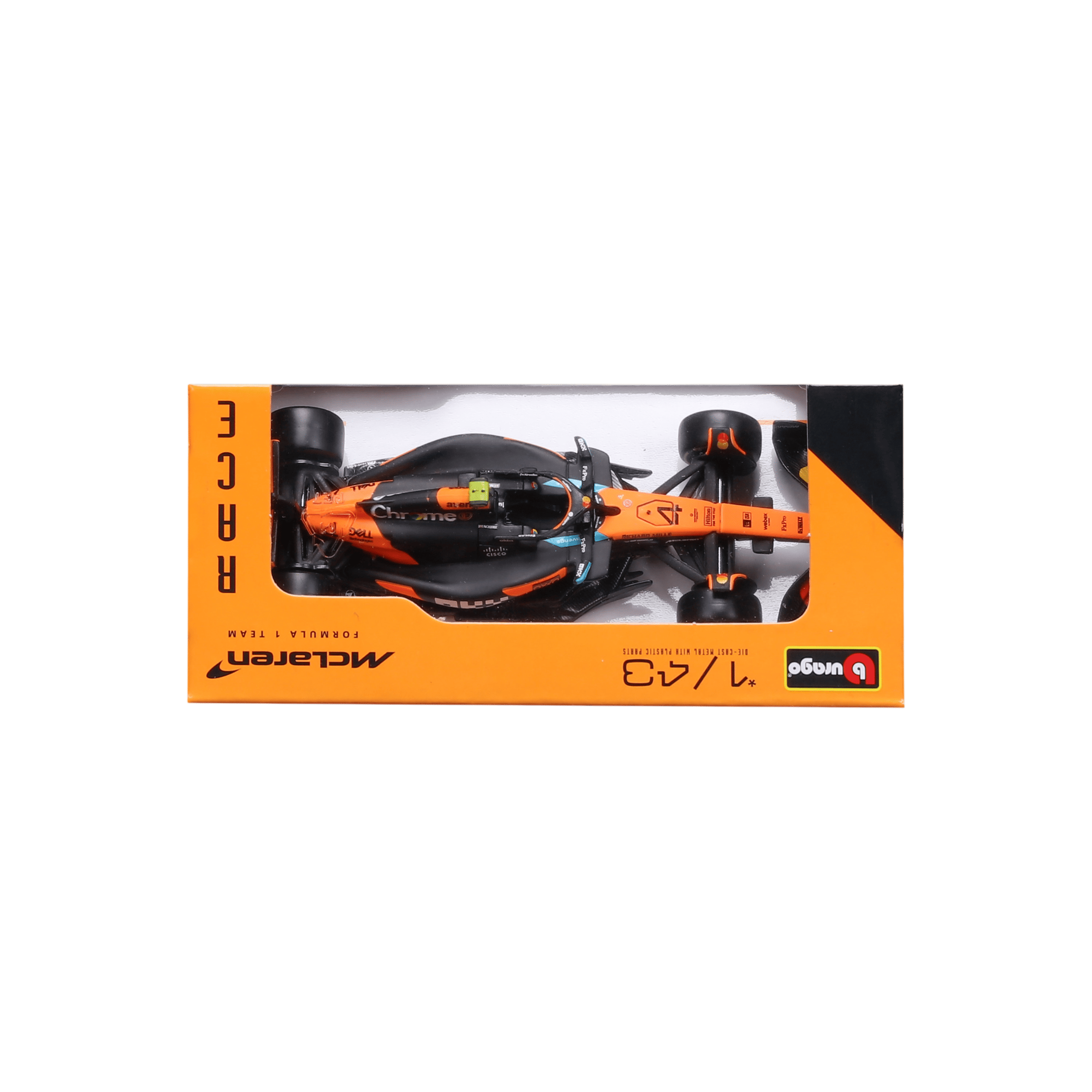 1:43 McLaren MCL39 #4 Lando Norris without helmet in Window Box - Image 2