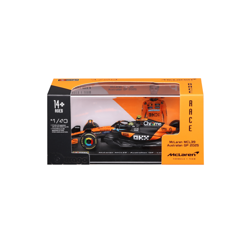 1:43 F1 2025 - McLaren MCL39 #4 Lando Norris in Acrylic Box