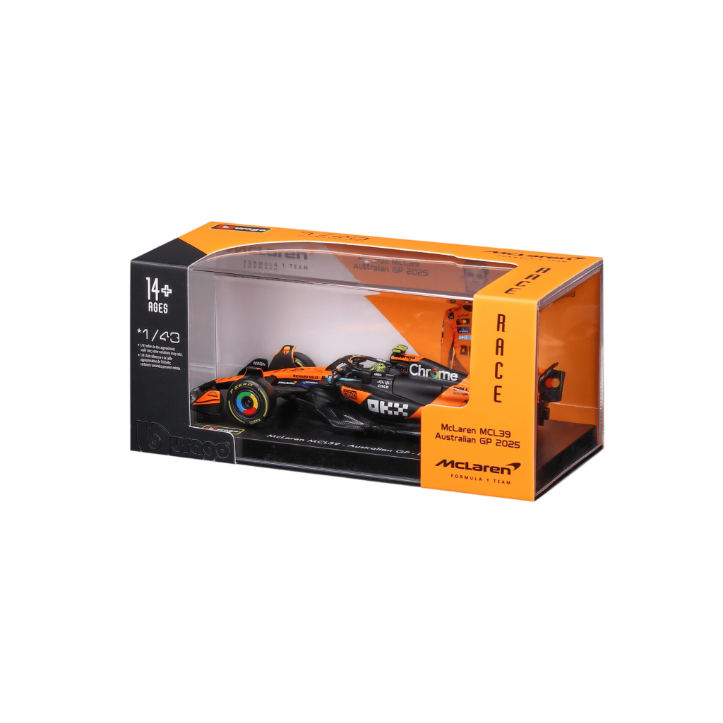 1:43 F1 2025 - McLaren MCL39 #4 Lando Norris in Acrylic Box