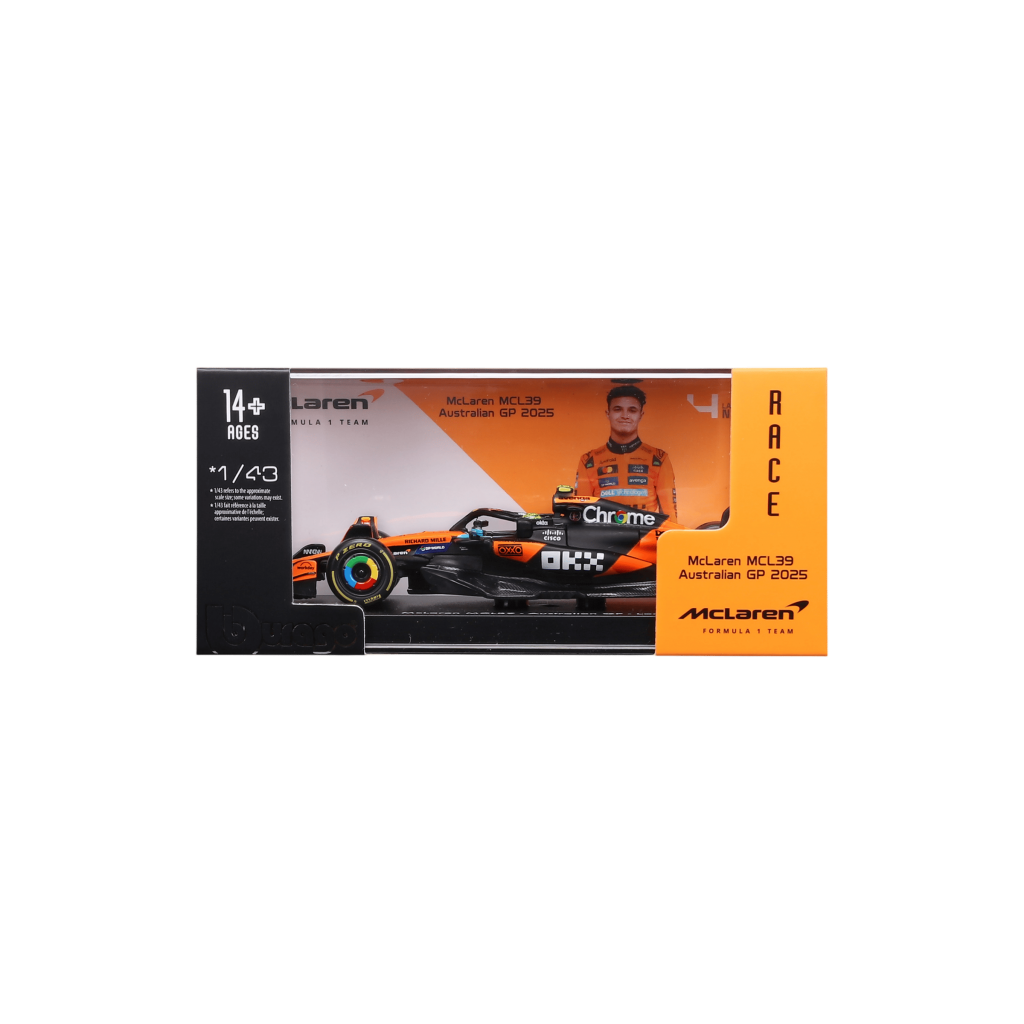 1:43 F1 2025 - McLaren MCL39 #4 Lando Norris in Acrylic Box