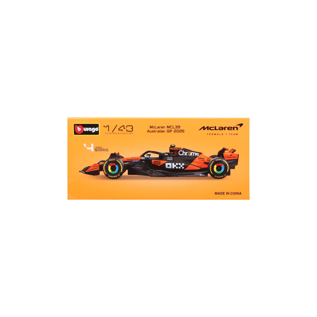 1:43 F1 2025 - McLaren MCL39 #4 Lando Norris in Acrylic Box