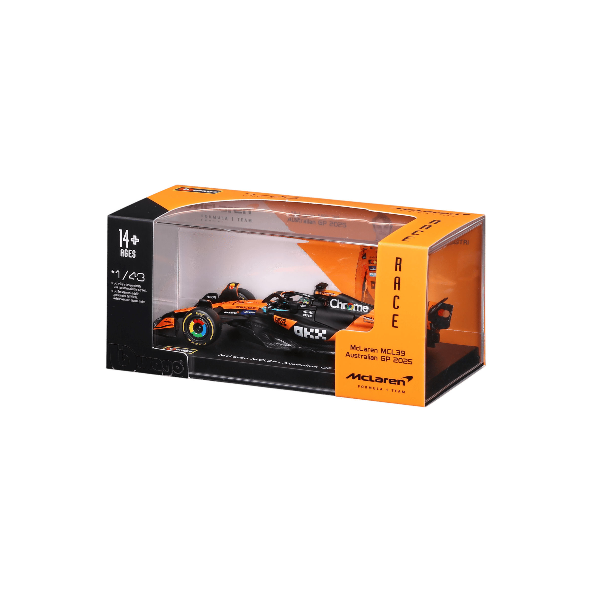 1:43 F1 2025 - McLaren MCL39 #81 Oscar Piastri in Acrylic Box - Image 16