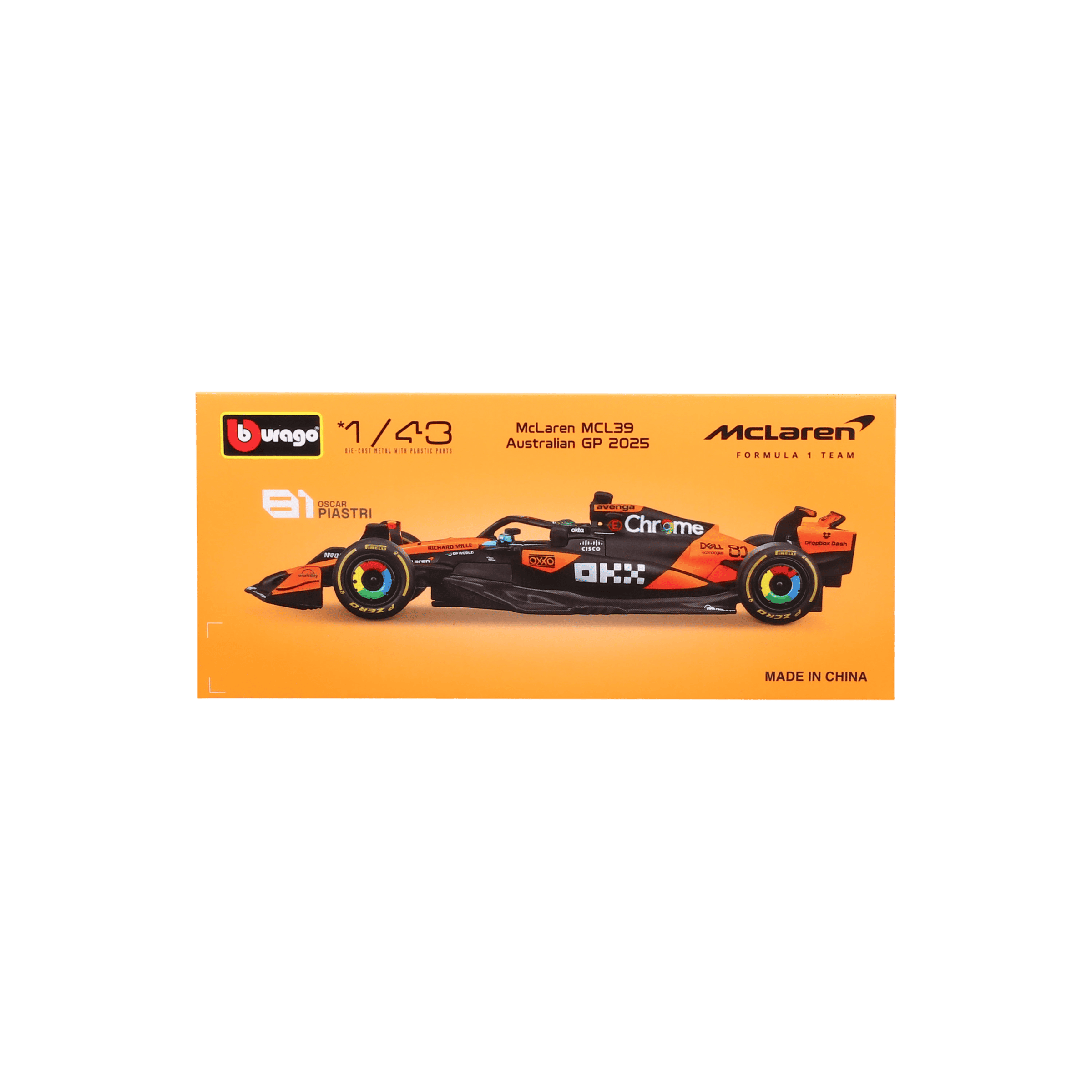 1:43 F1 2025 - McLaren MCL39 #81 Oscar Piastri in Acrylic Box - Image 13