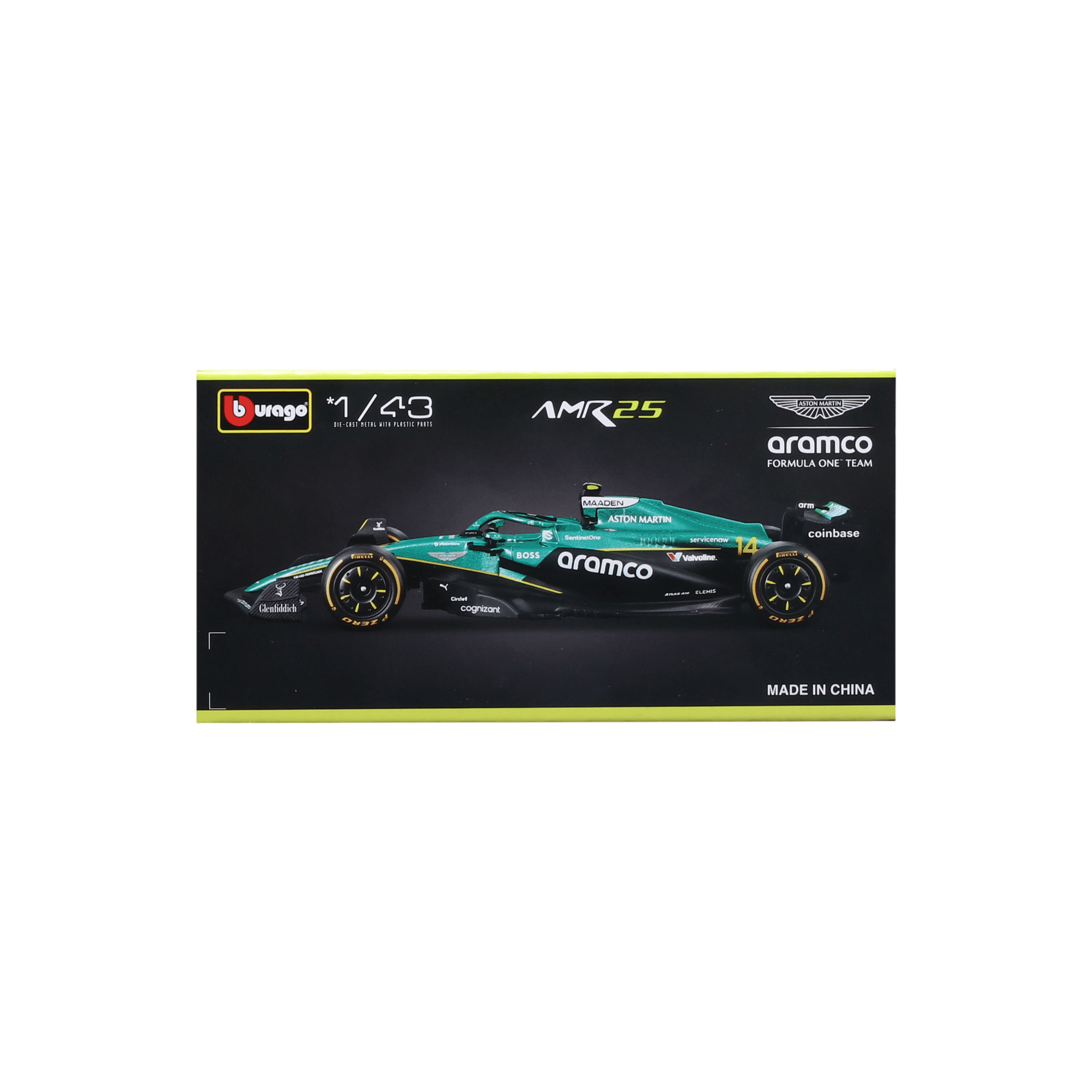 1:43 F1 2025 - Aston Martin AMR25 #14 Fernando Alonso in Window Box - Image 9
