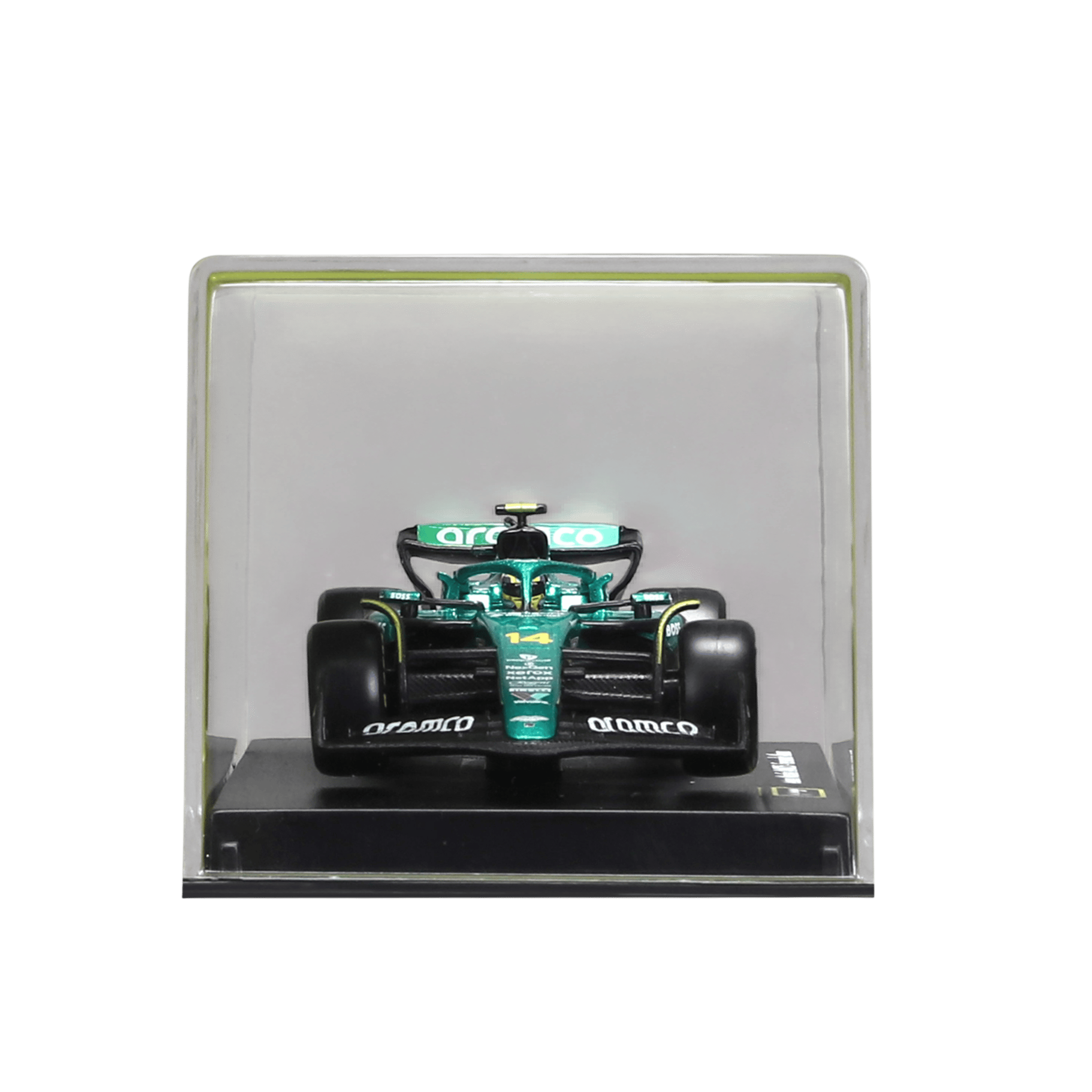 1:43 Aston Martin AMR25 #14 Fernando Alonso with helmet in Acrylic Box - Image 10