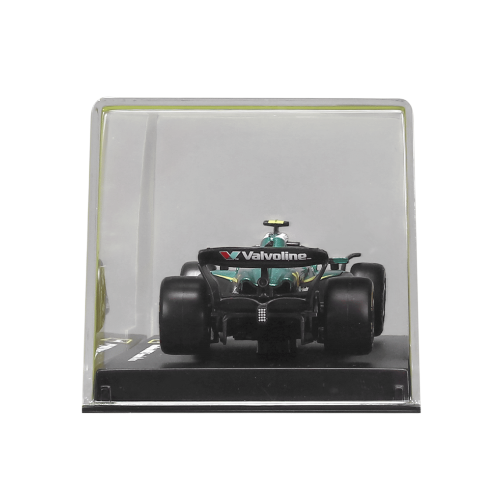 1:43 Aston Martin AMR25 #14 Fernando Alonso with helmet in Acrylic Box
