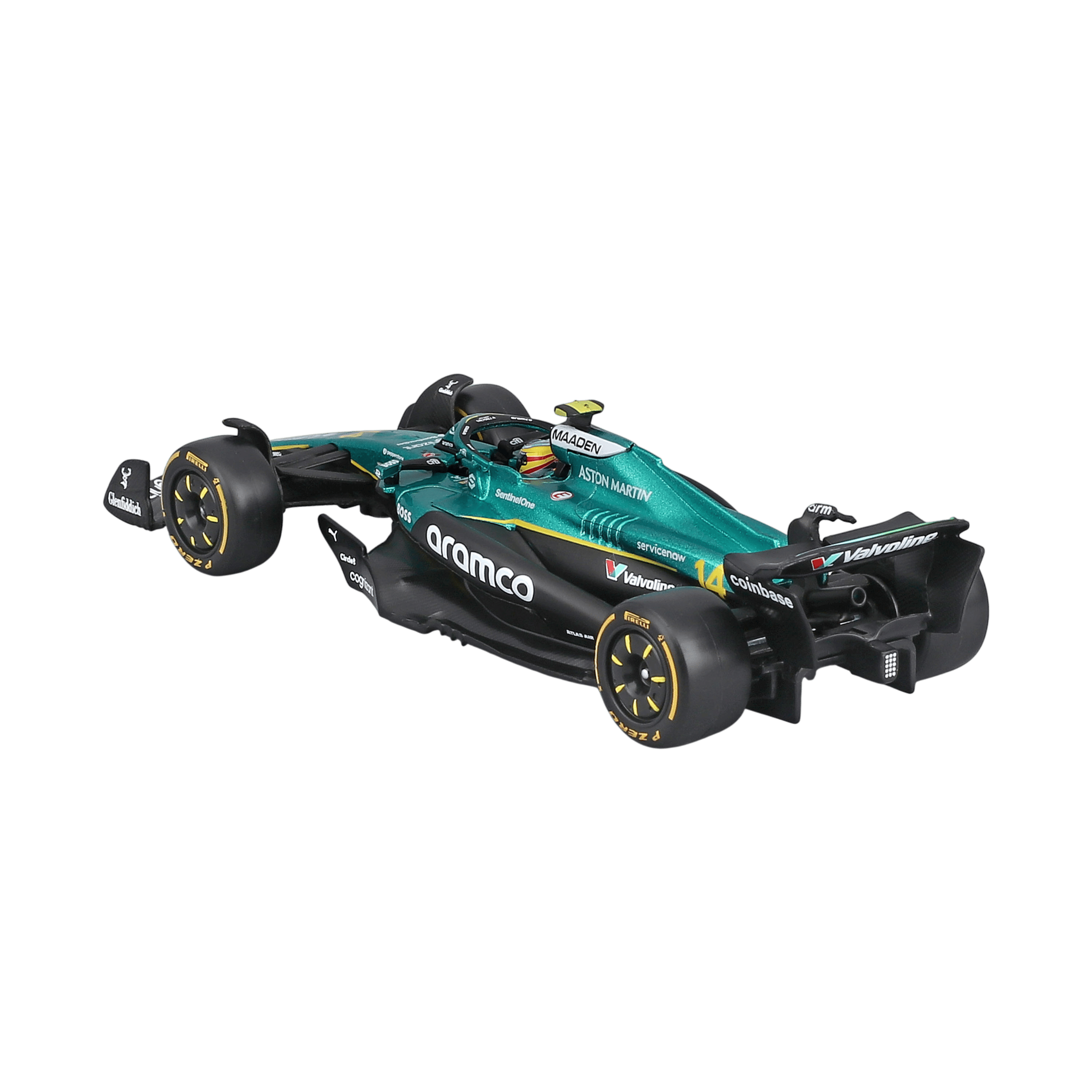 1:43 Aston Martin AMR25 #14 Fernando Alonso with helmet in Acrylic Box - Image 7