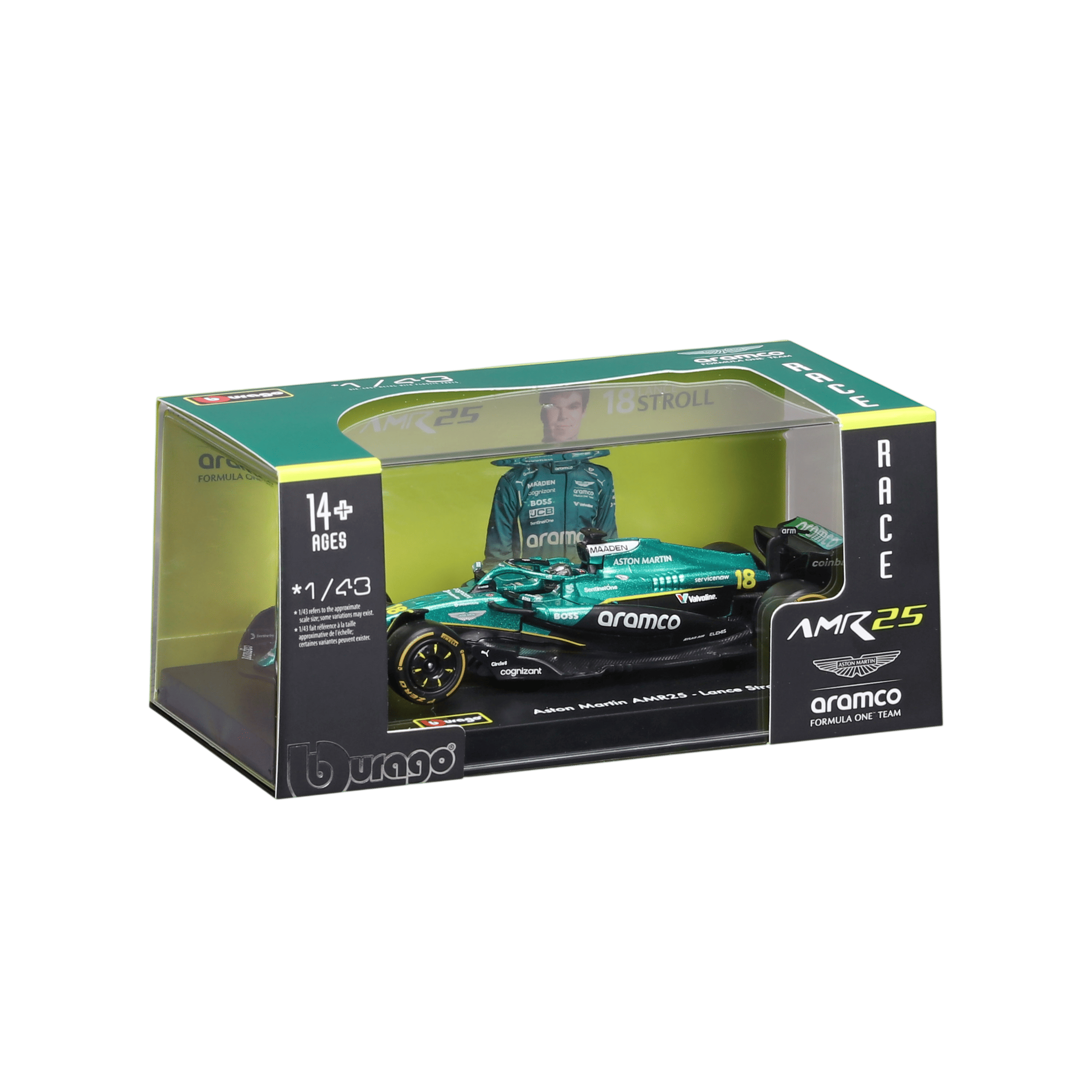 1:43 F1 2025 - Aston Martin AMR25 #18 Lance Stroll in Acrylic Box - Image 12