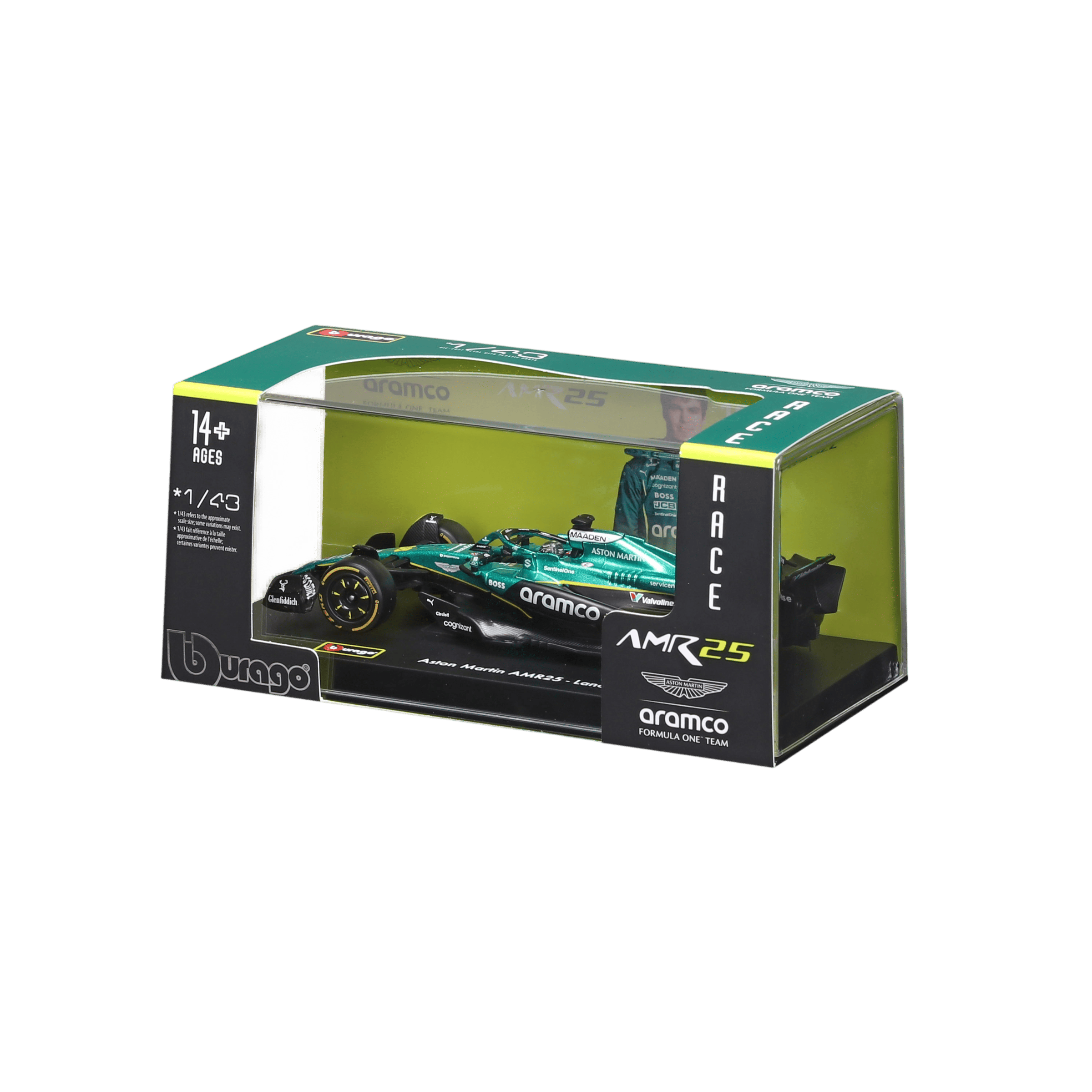 1:43 F1 2025 - Aston Martin AMR25 #18 Lance Stroll in Acrylic Box - Image 13