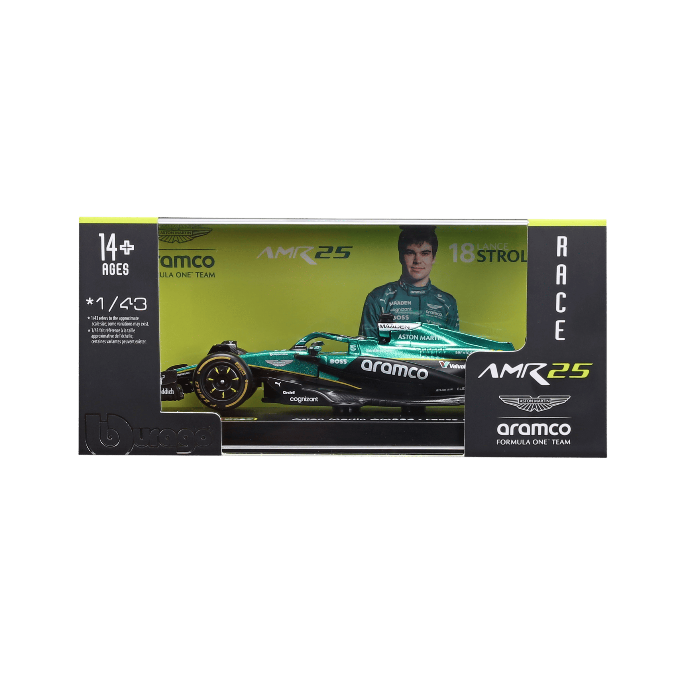 1:43 F1 2025 - Aston Martin AMR25 #18 Lance Stroll in Acrylic Box - Image 11