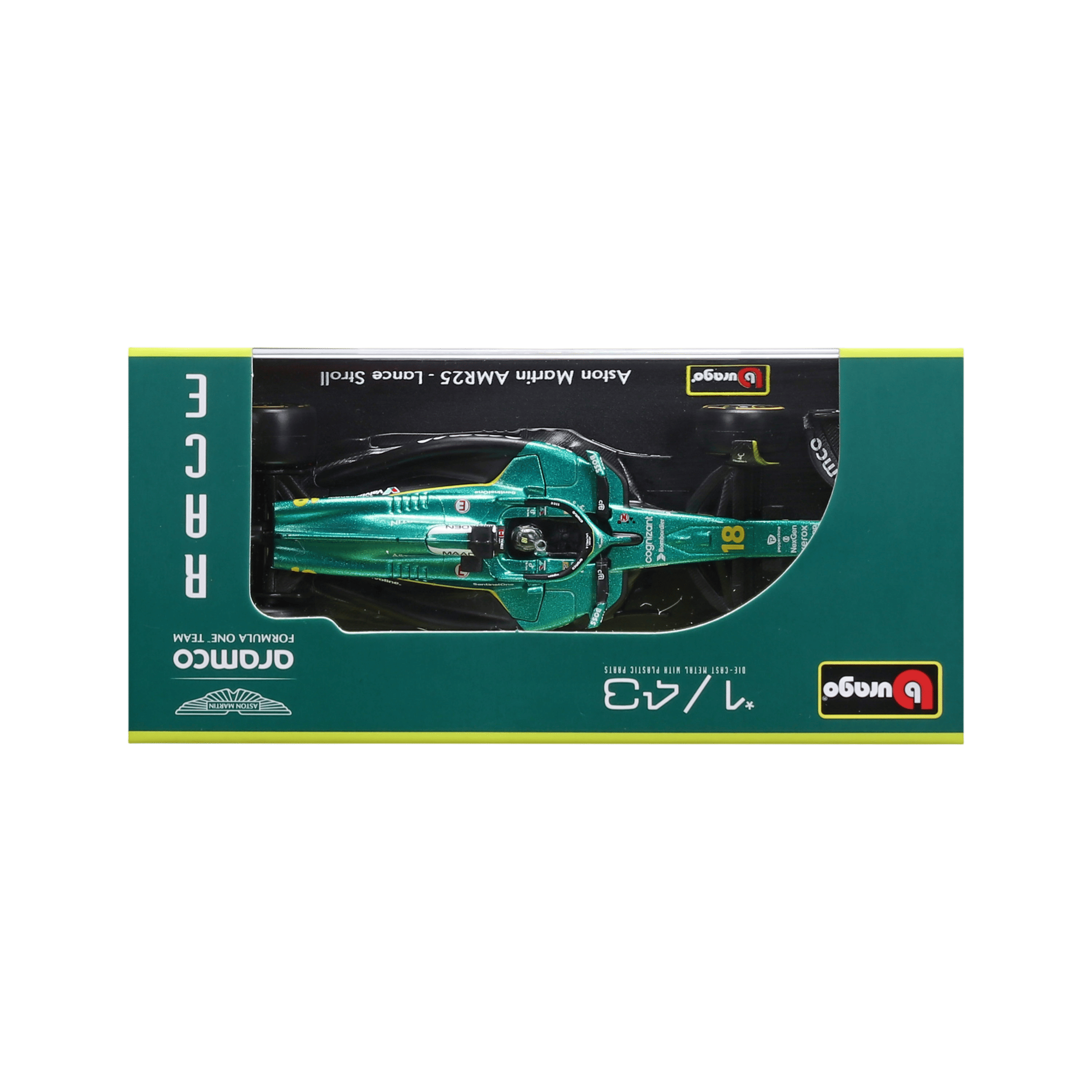 1:43 F1 2025 - Aston Martin AMR25 #18 Lance Stroll in Acrylic Box - Image 9