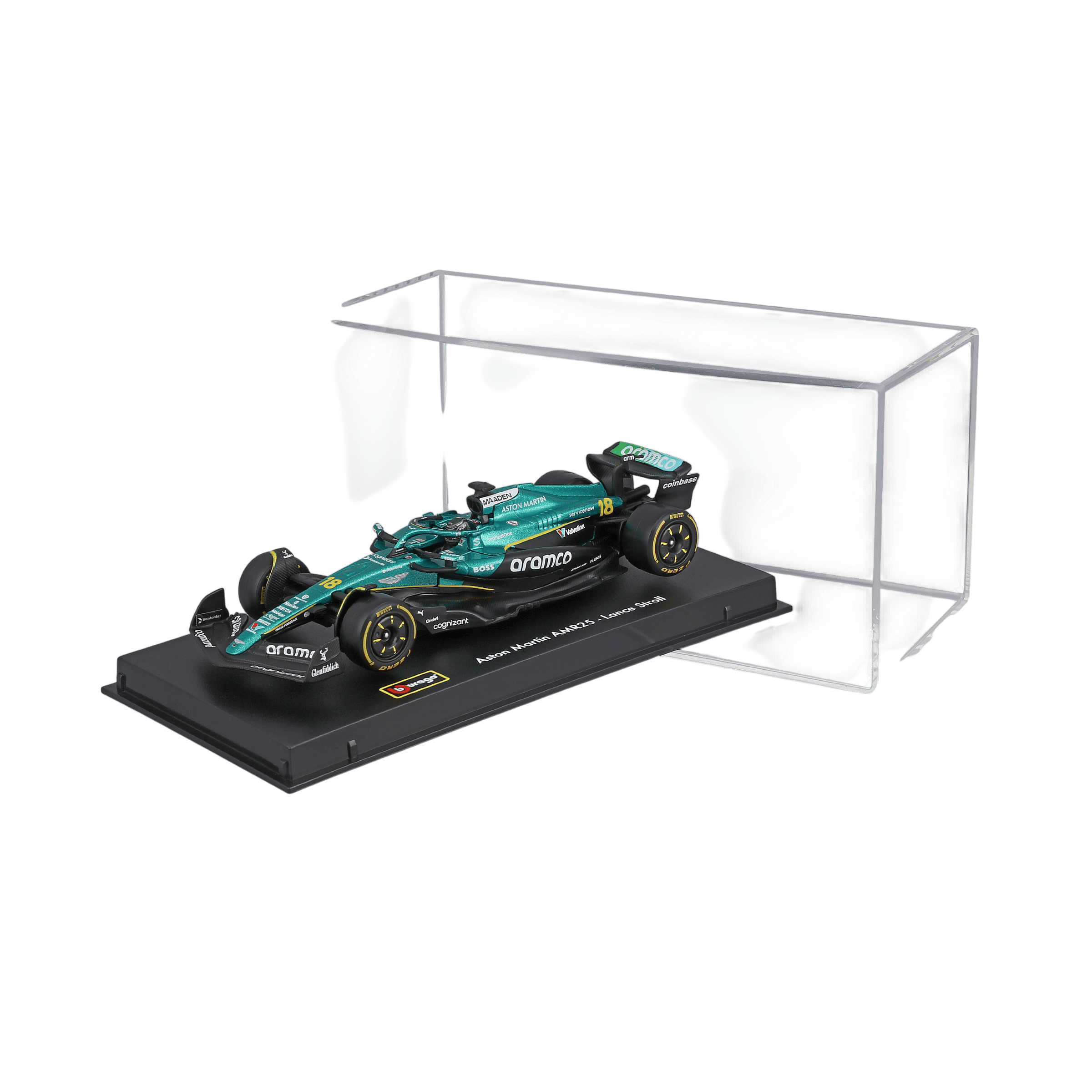 1:43 F1 2025 - Aston Martin AMR25 #18 Lance Stroll in Acrylic Box - Image 2