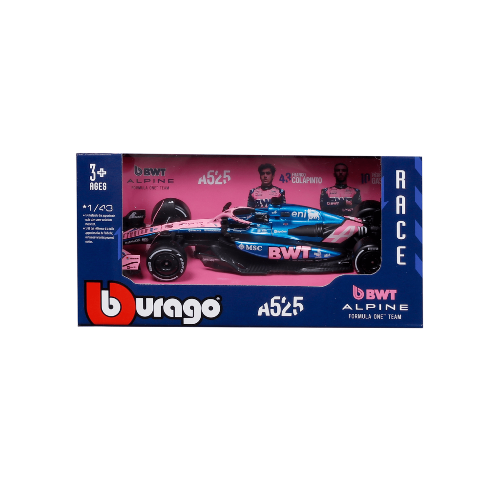 1:43 F1 2025 - Alpine A525 #10 Pierre Gasly in Window Box