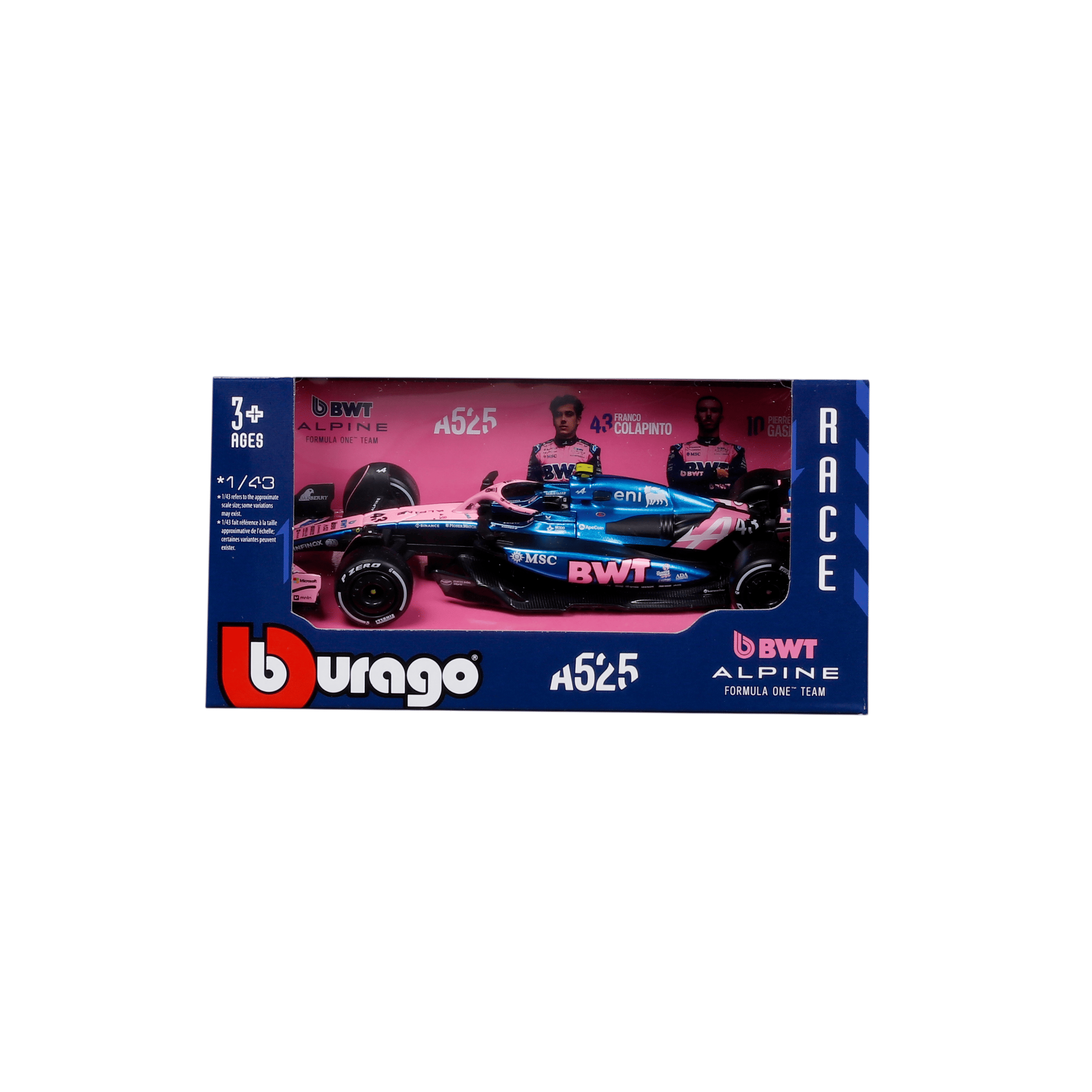 1:43 F1 2025 - Alpine A525 #43 Franco Colapinto in Window Box - Image 10