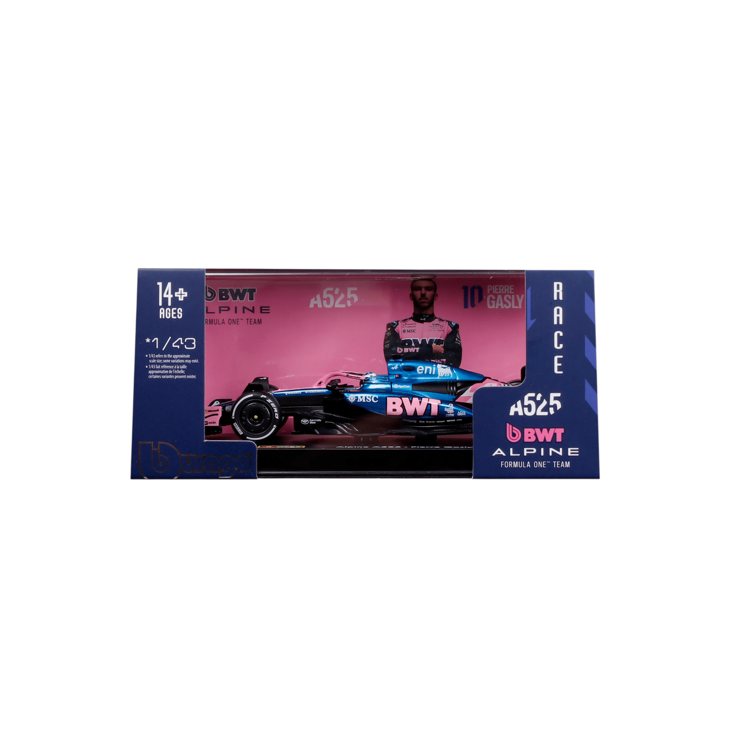 1:43 F1 2025 - Alpine A525 #10 Pierre Gasly in Acrylic Box - Image 12