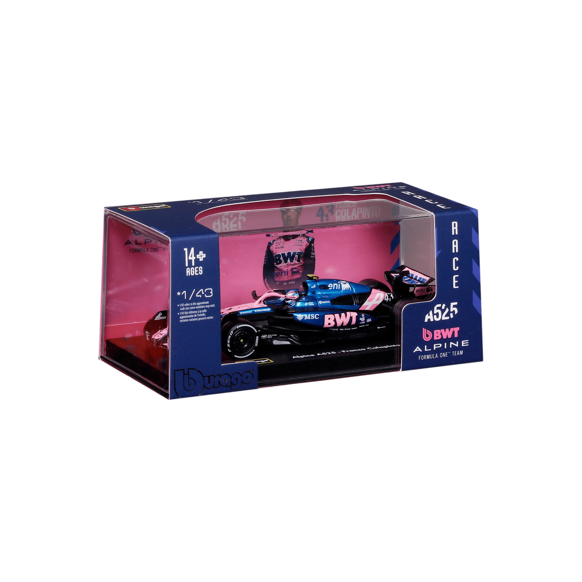 1:43 F1 2025 - Alpine A525 #43 Franco Colapinto in Acrylic Box - Image 14