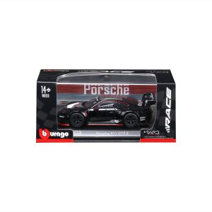 1:43 Bburago - Porsche 911 GT3 R Black-Silver in Acrylic Box - Image 13