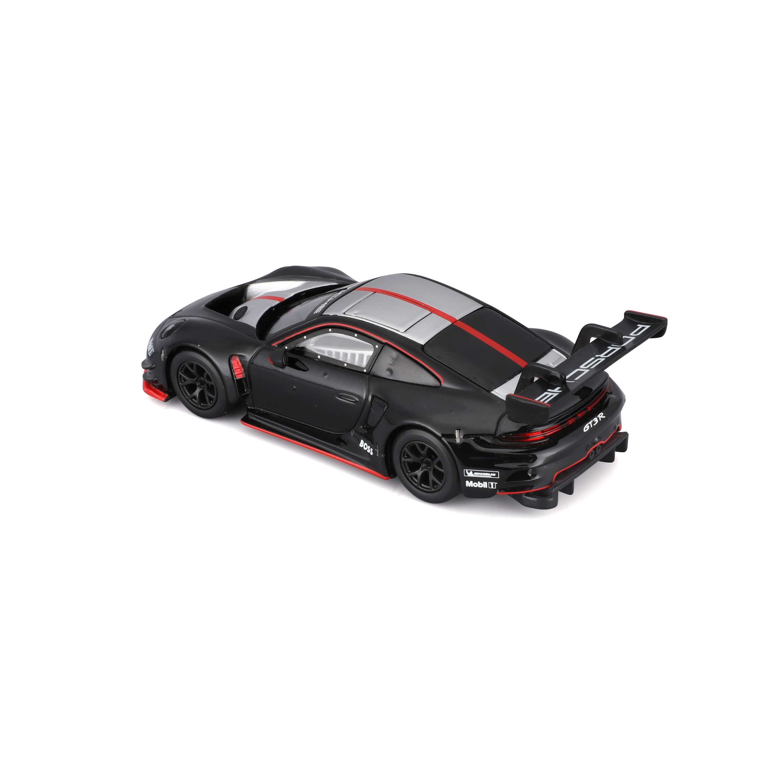 1:43 Bburago - Porsche 911 GT3 R Black-Silver in Acrylic Box - Image 10