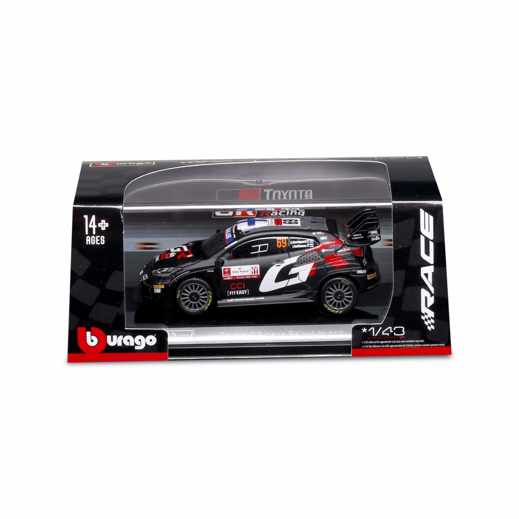 1:43 Bburago - GR Yaris Rally 1 Hybrid WRC 2024 - #69 Kalle Rovanperä in Acrylic Box