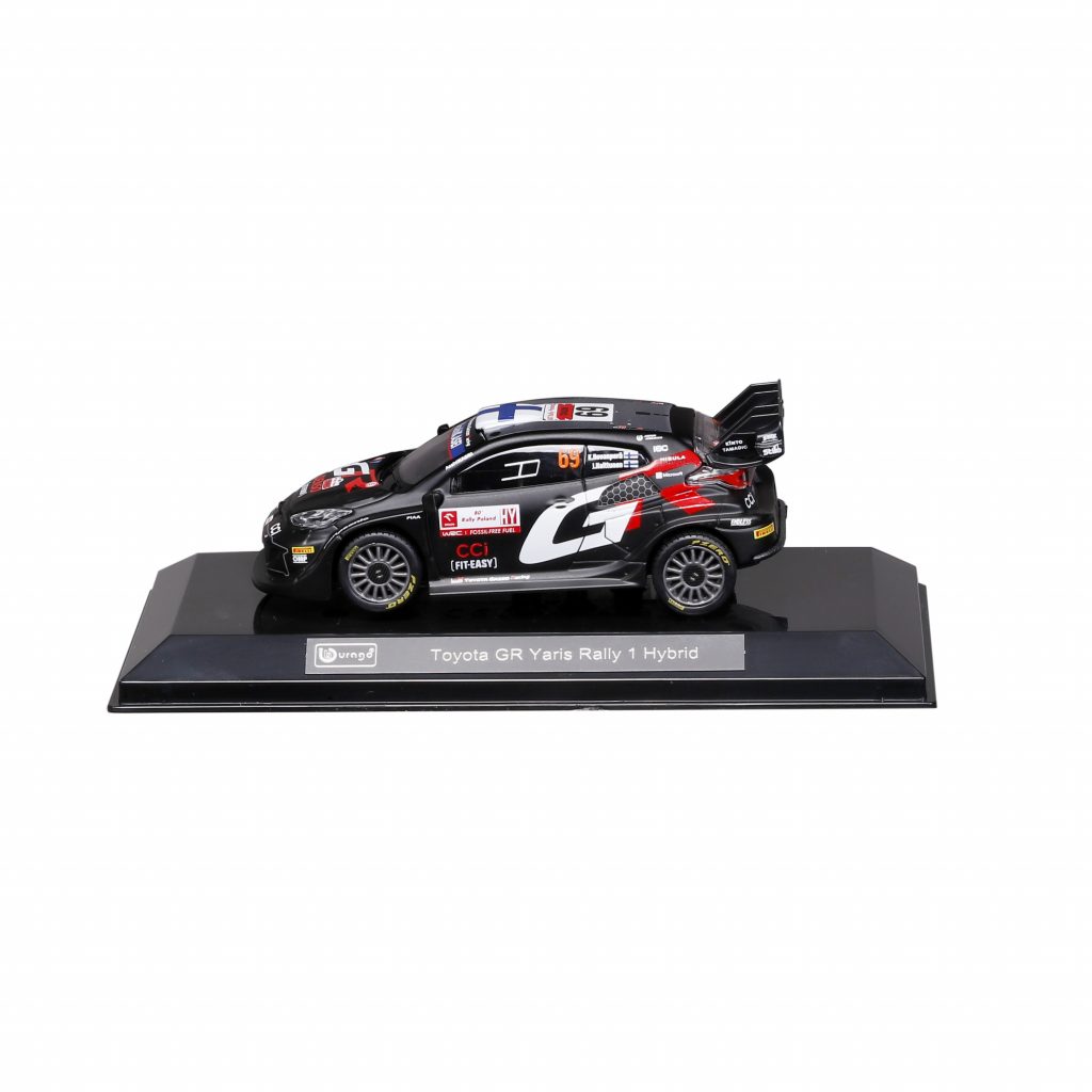 1:43 Bburago - GR Yaris Rally 1 Hybrid WRC 2024 - #69 Kalle Rovanperä in Acrylic Box