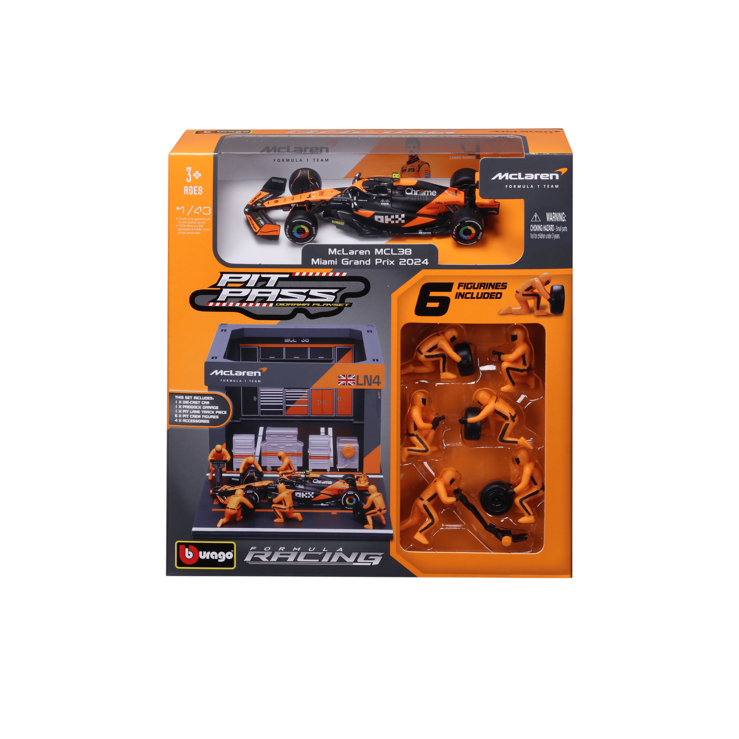1:43 F1 2024 Pit Pass - McLaren F1 MCL38 #4 Lando Norris - Image 1