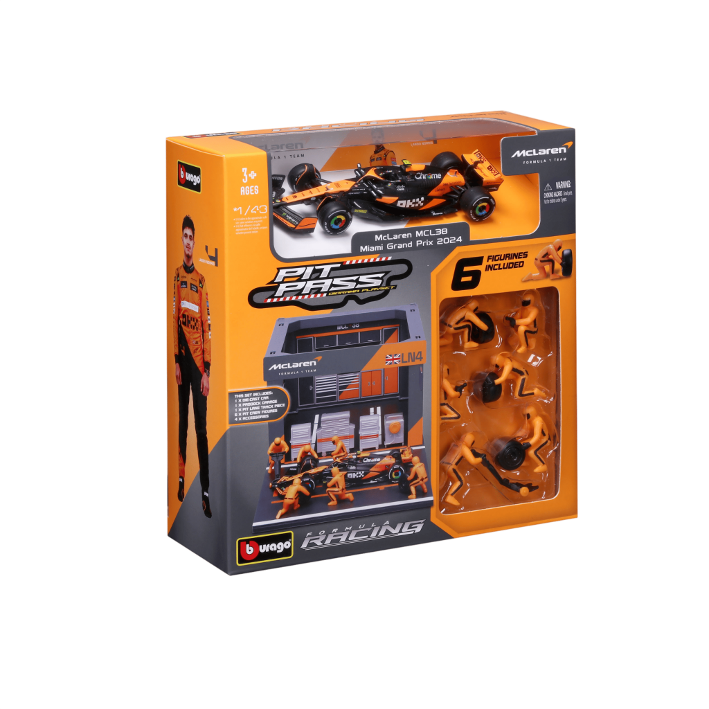 1:43 F1 2024 Pit Pass - McLaren F1 MCL38 #4 Lando Norris