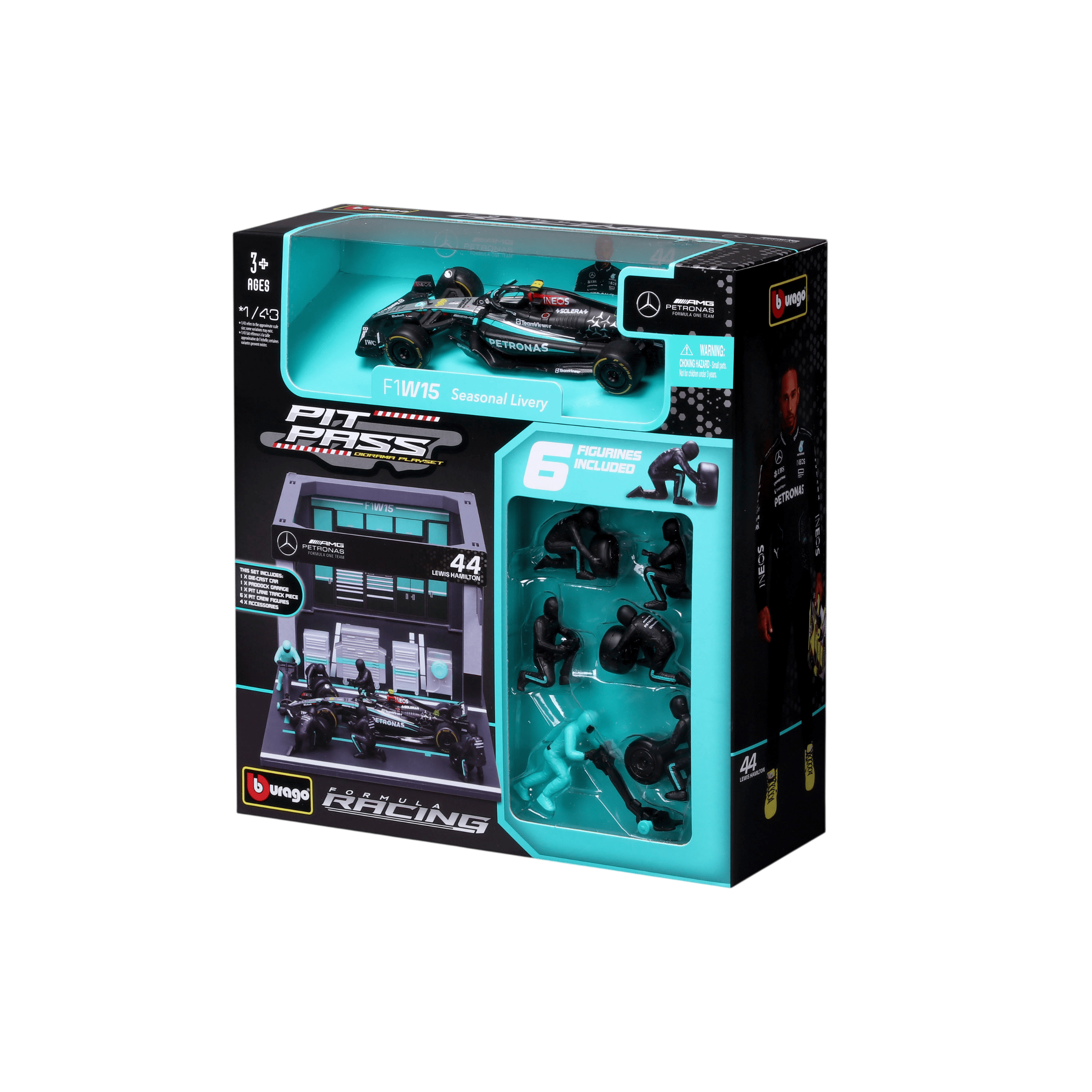 1:43 F1 2024 Pit Pass - Mercedes-AMG W15 #44 Lewis Hamilton - Image 6