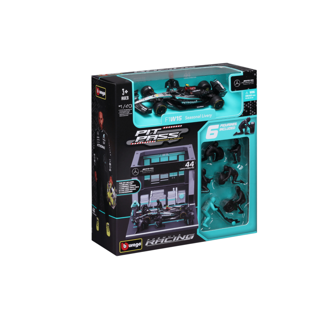 1:43 F1 2024 Pit Pass - Mercedes-AMG W15 #44 Lewis Hamilton