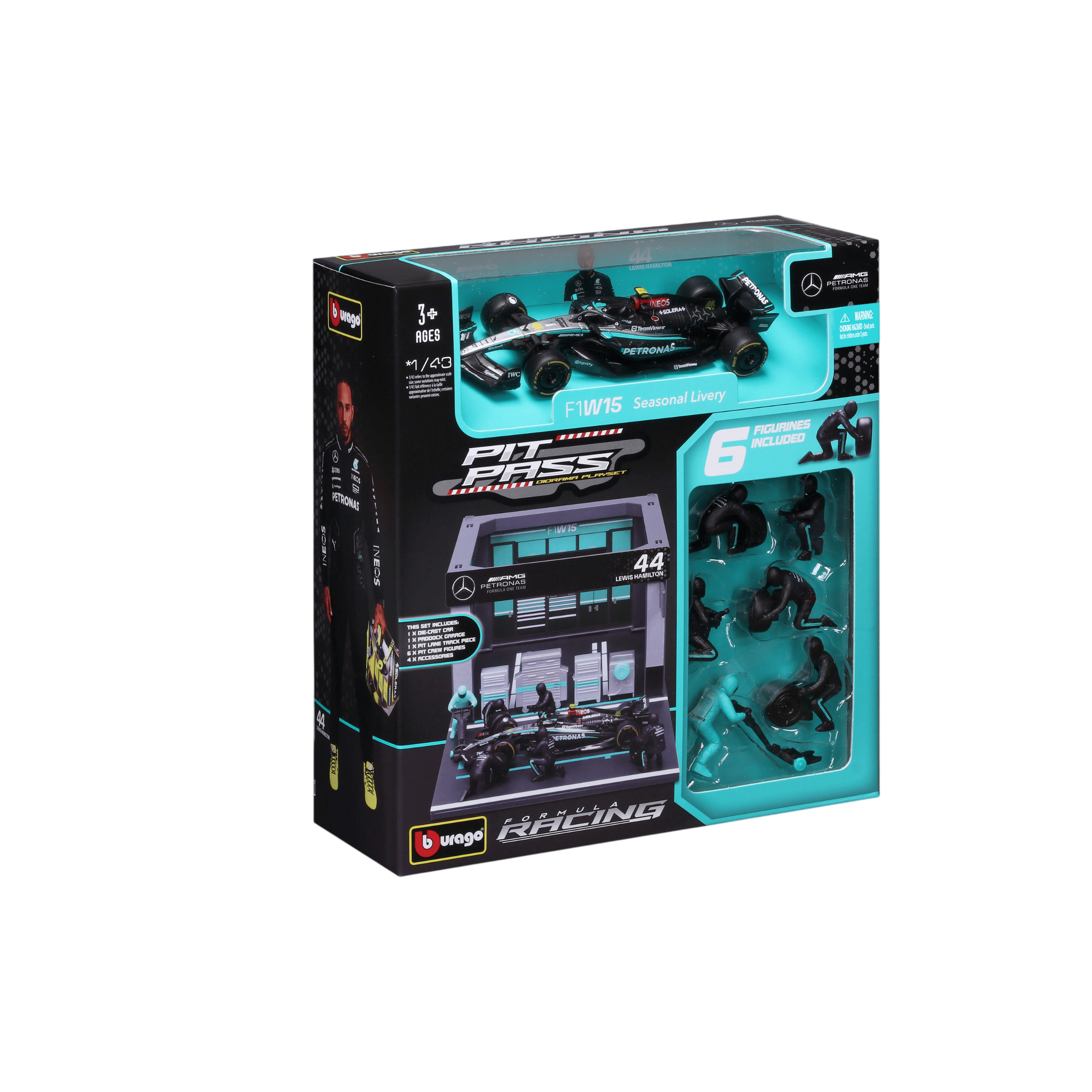1:43 F1 2024 Pit Pass - Mercedes-AMG W15 #44 Lewis Hamilton - Image 5
