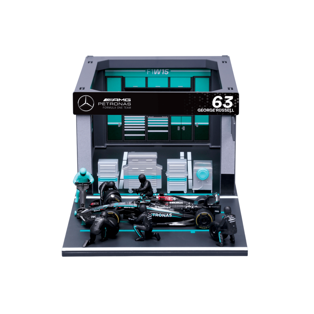 1:43 F1 2024 Pit Pass - Mercedes-AMG W15 #63 George Russell