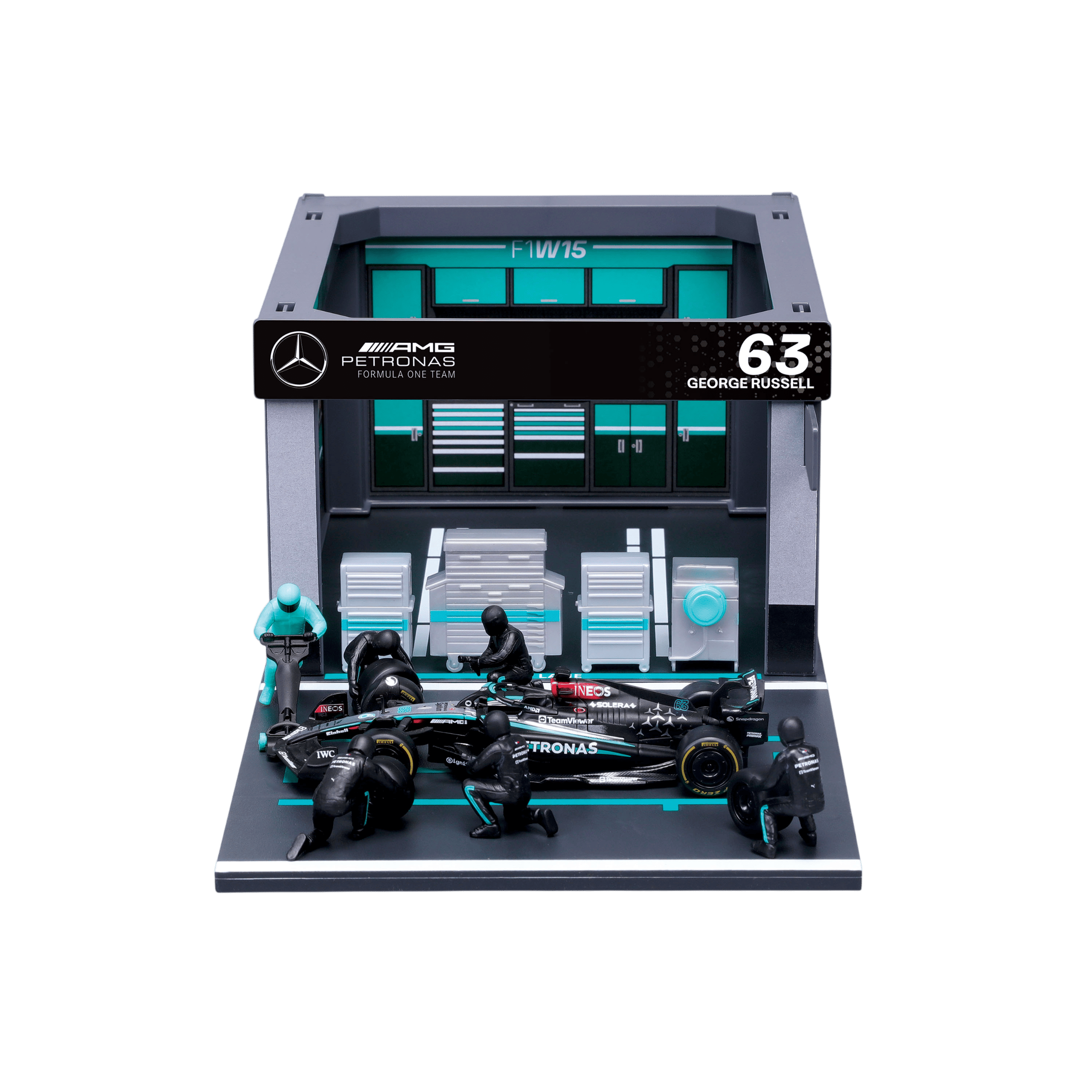 1:43 F1 2024 Pit Pass - Mercedes-AMG W15 #63 George Russell - Image 5